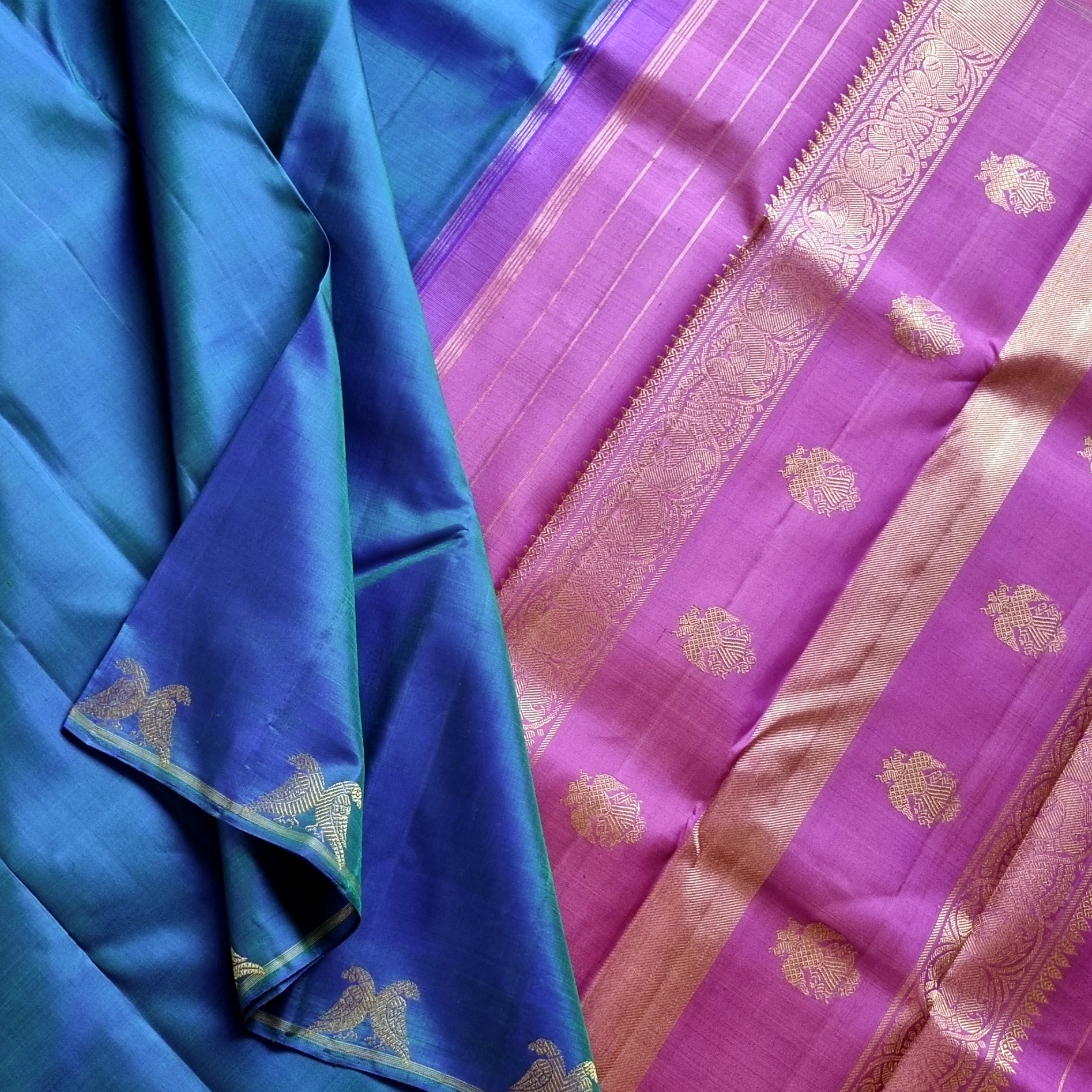 Kanjivaram Silk Mayilkazhuththu kili