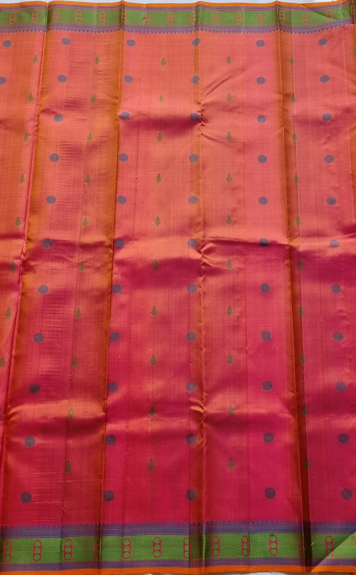 Kanjivaram Silk yellow threadwork