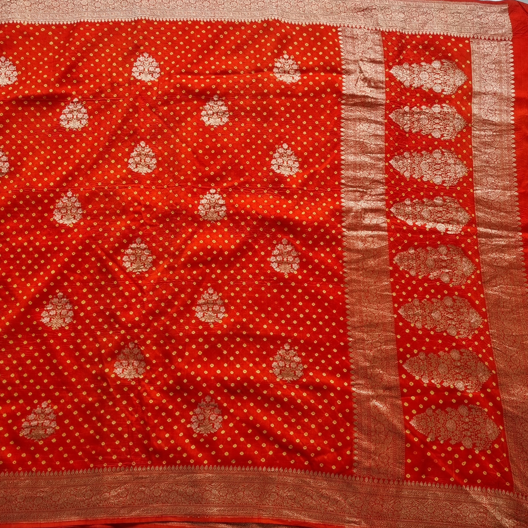 Bandhani X Banarasi Silk Saree