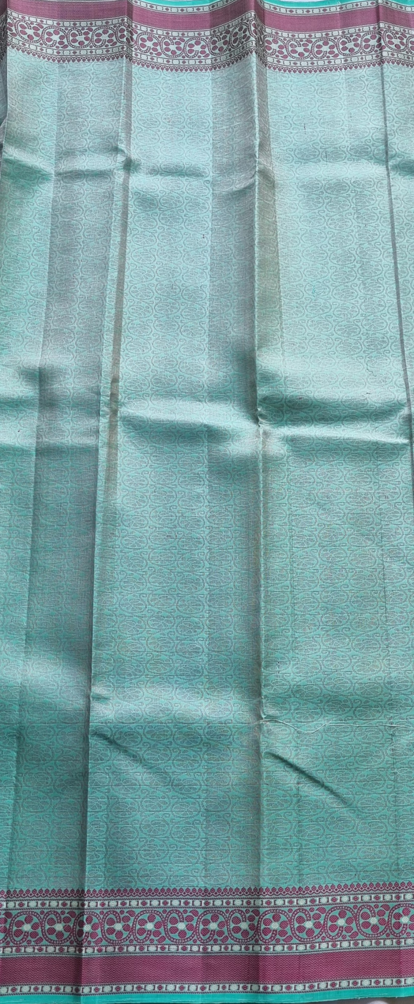 Kanjivaram Silk shot beige Meenakari threadwork