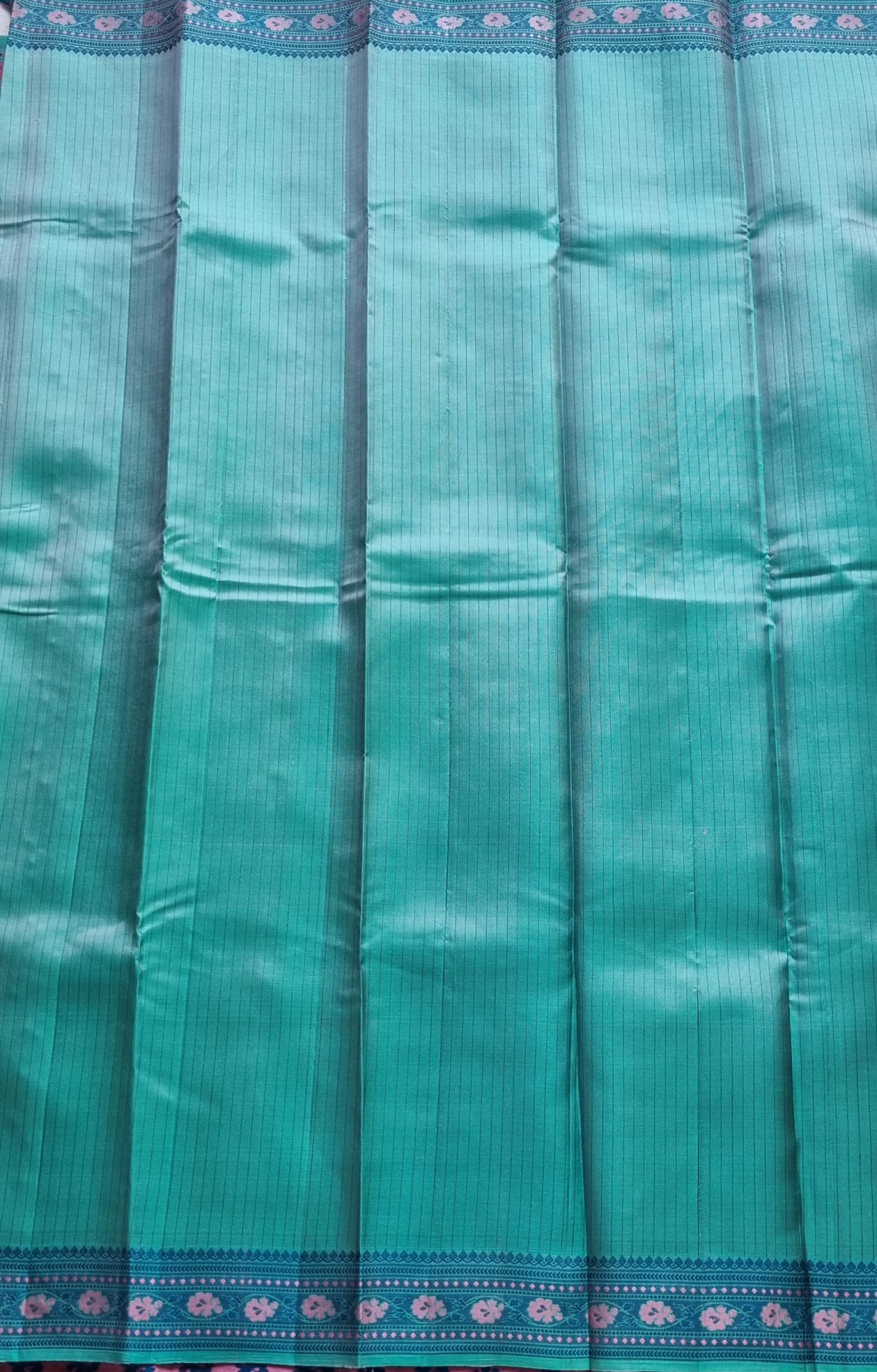 Kanjivaram Silk mauve lavender threadwork