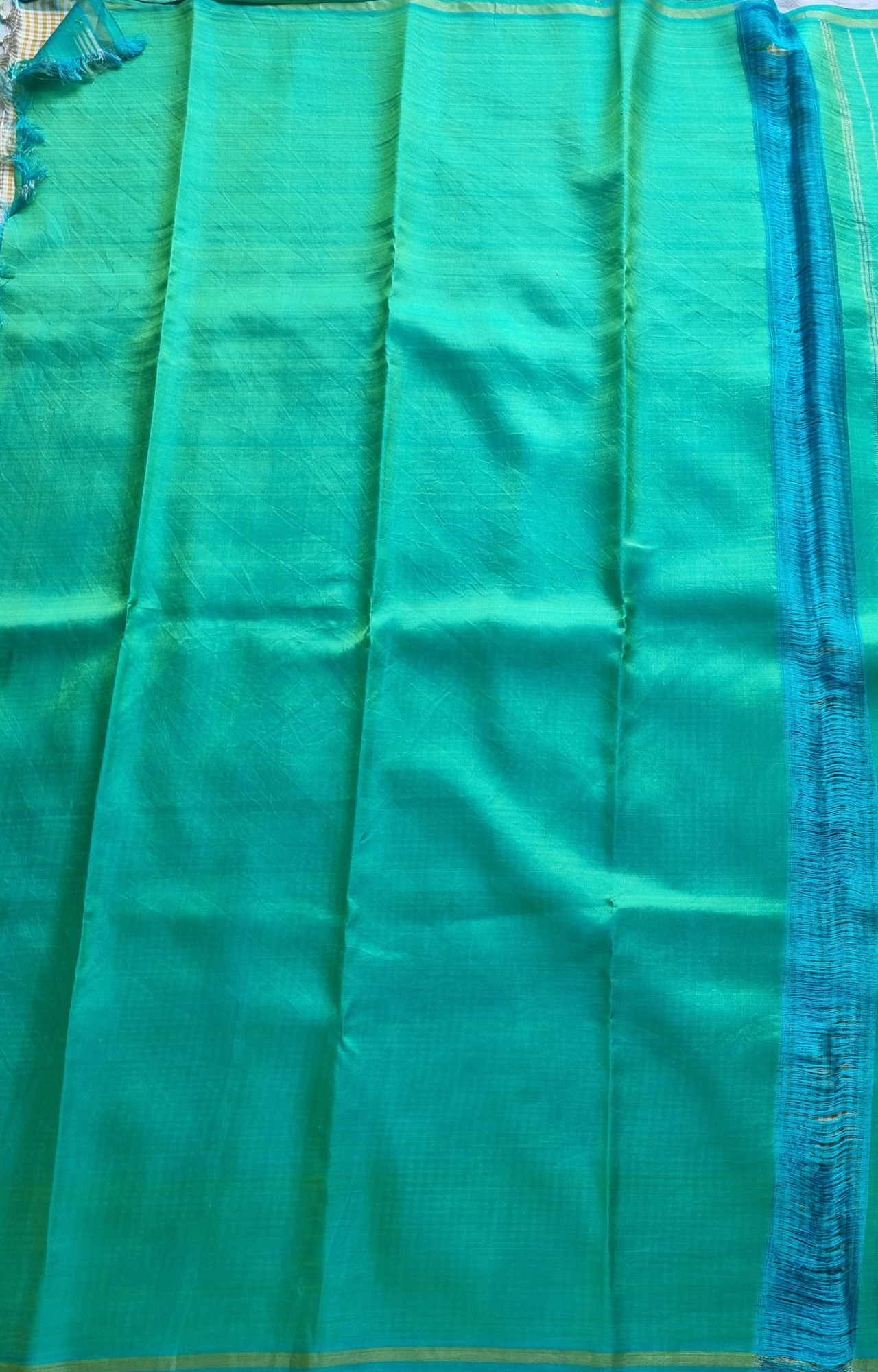 Blockprint X Kanjivaram Silk podi kattam