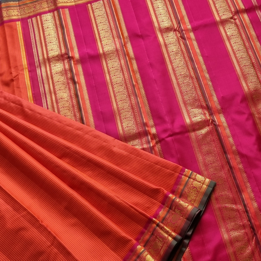 Image of 'Pavazhavalli' - Revival  Kai Korvai Adai Kanjivaram