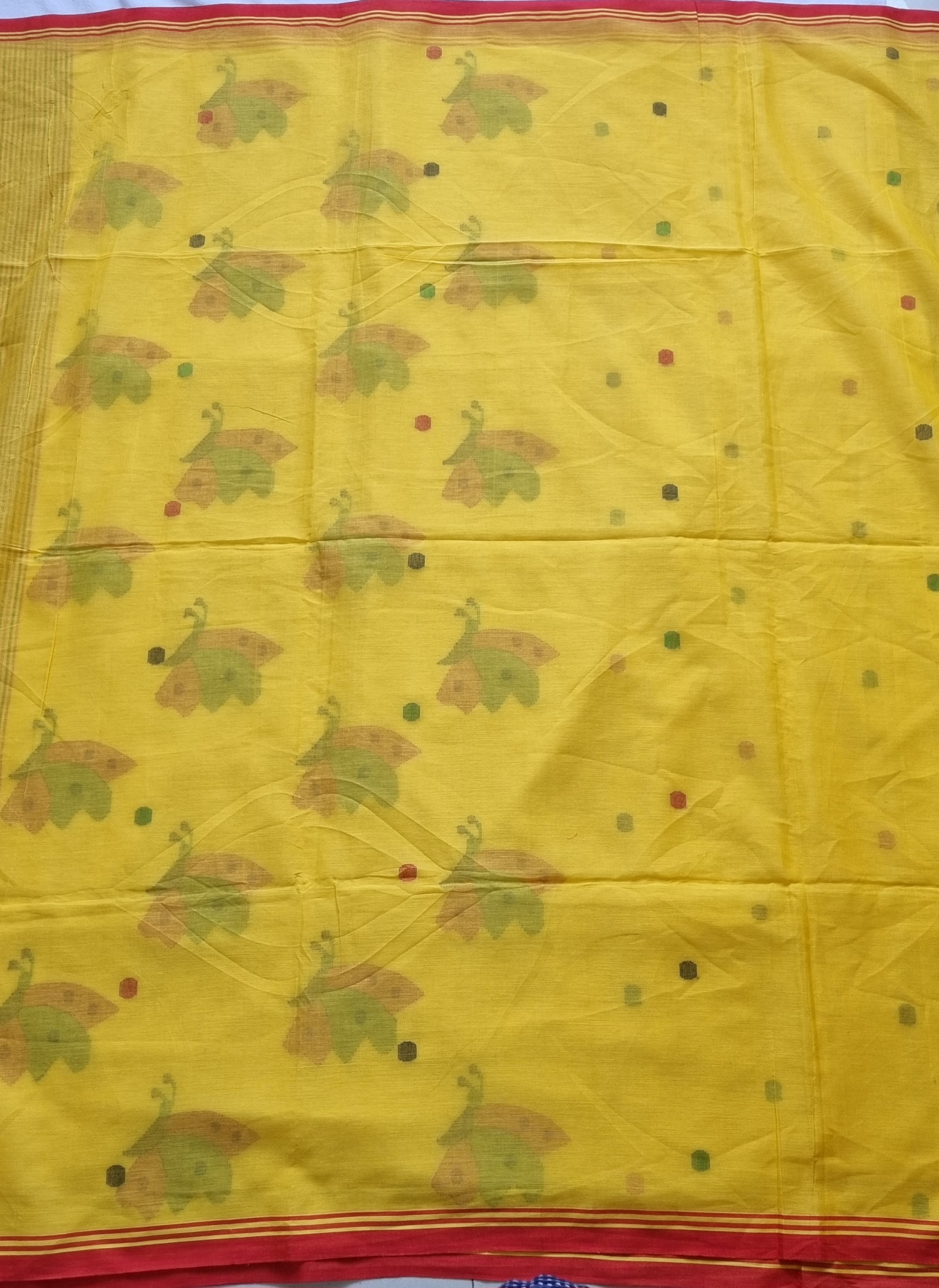 Soft cotton Jamdani yellow