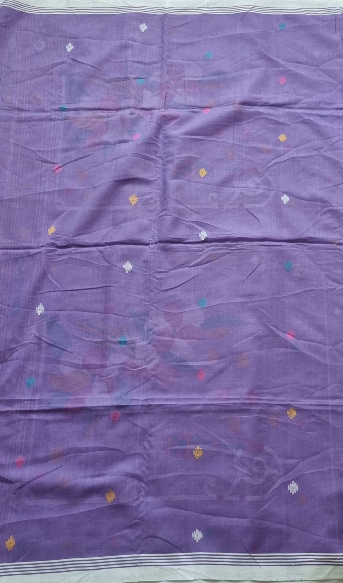 Soft cotton Jamdani purple