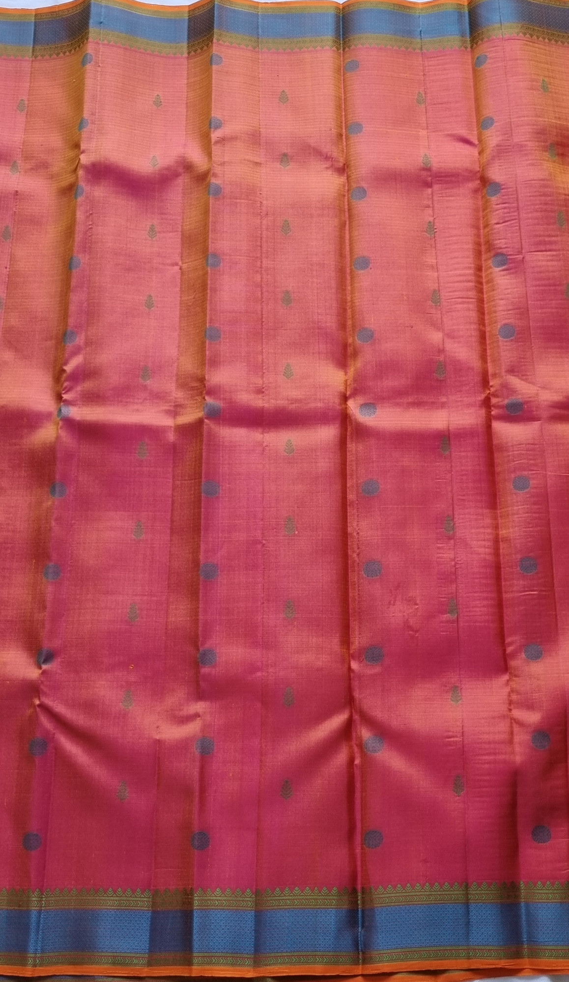 Kanjivaram Silk yellow threadwork