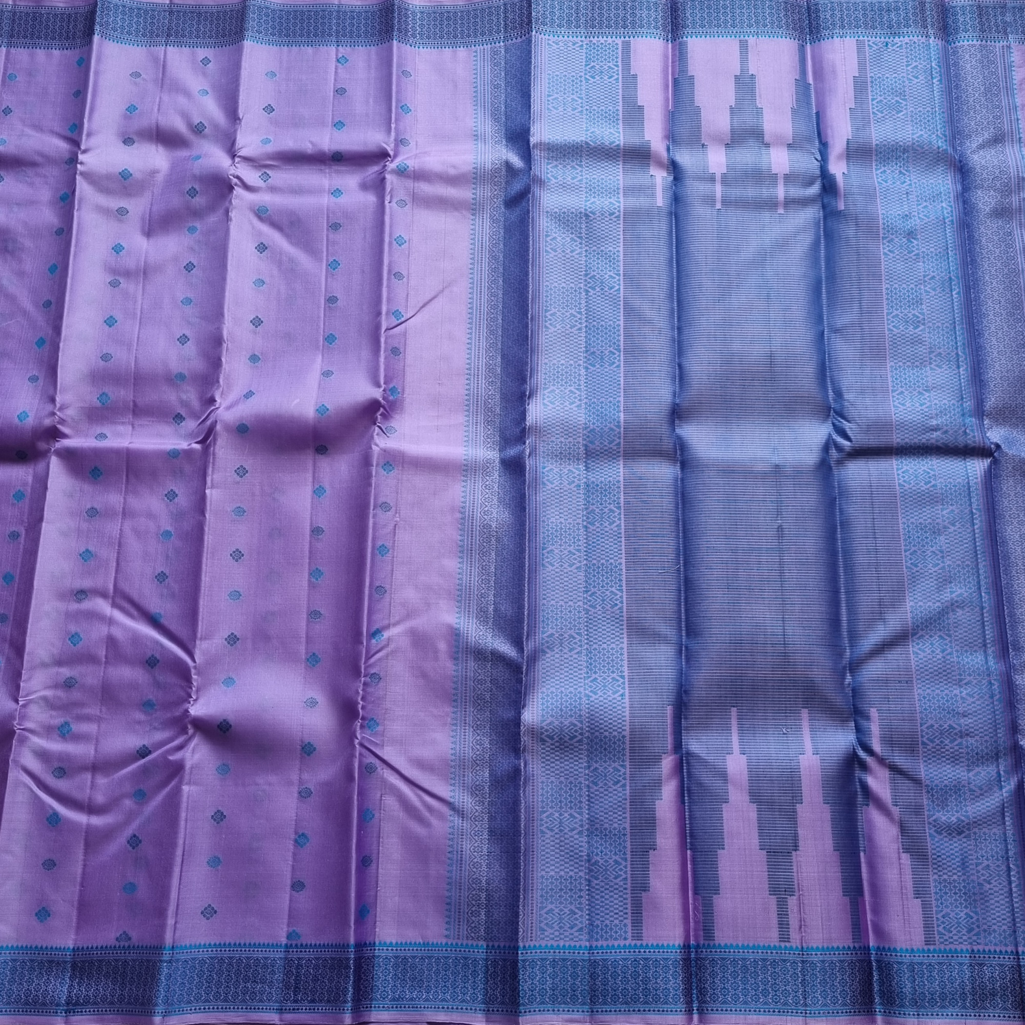Kanjivaram Silk lovely lavender threadwork