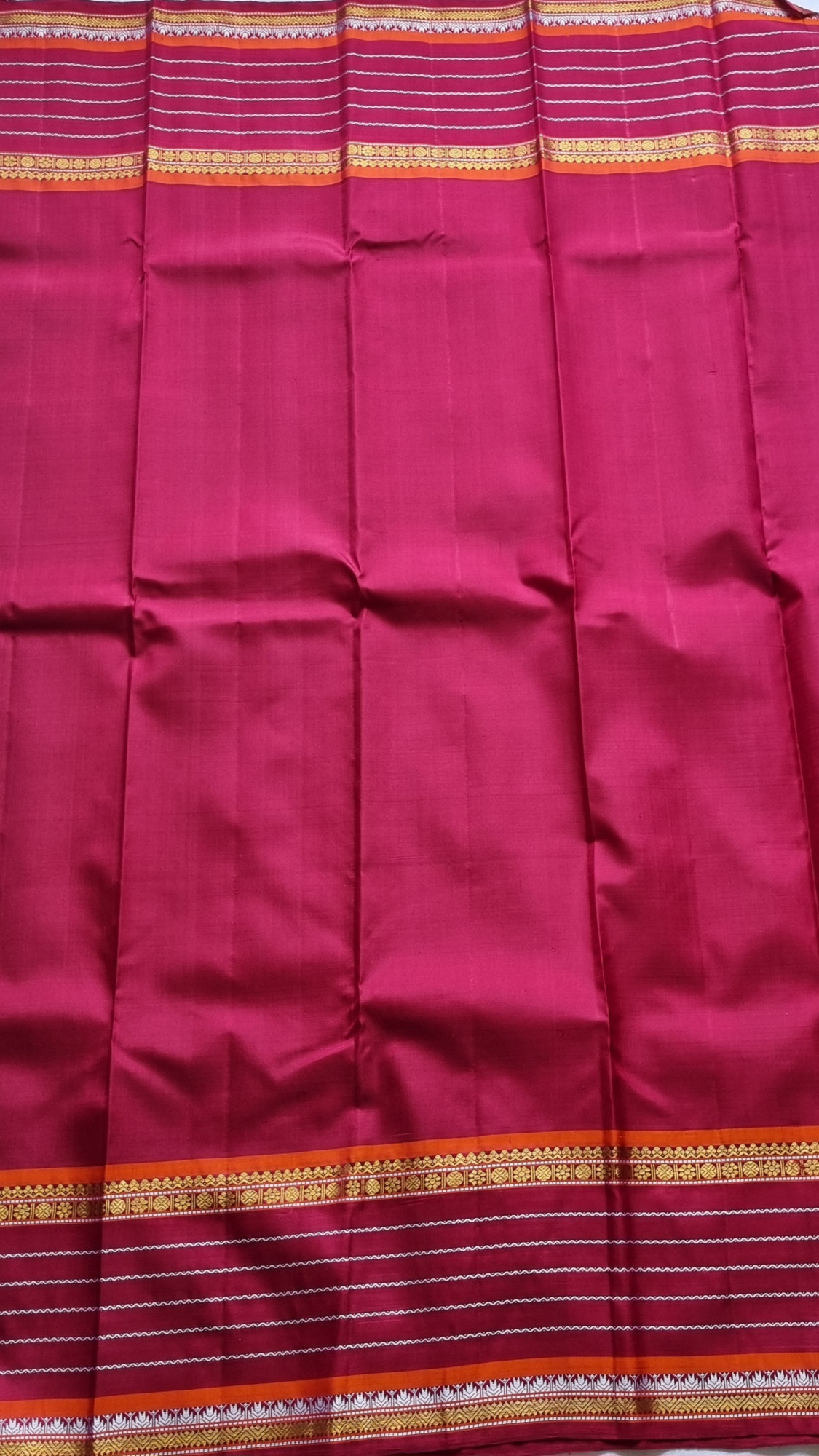 Kanjivaram silk lavender Korvai - Master weaver series