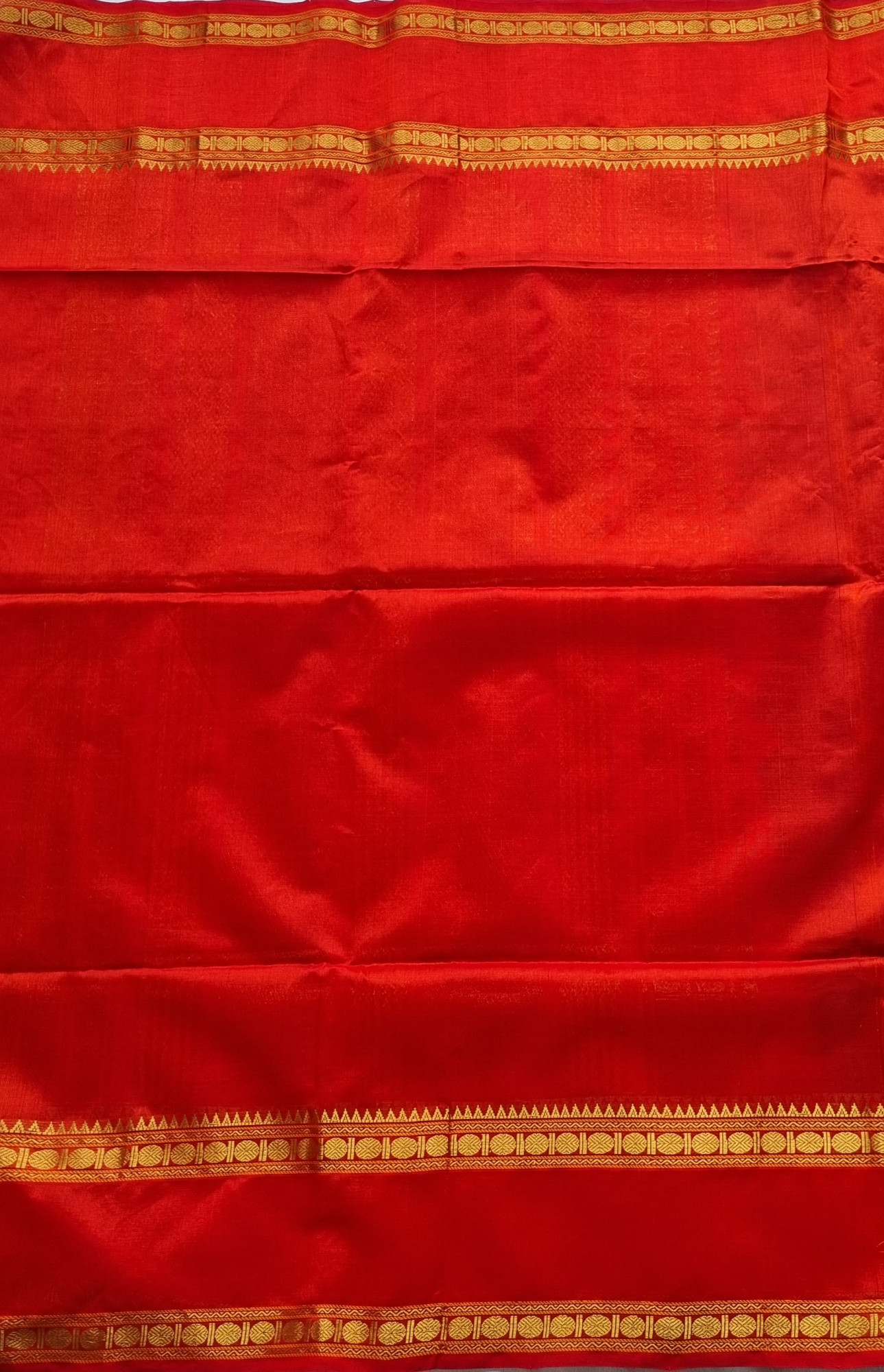 Silkcotton Saree rust brown and red