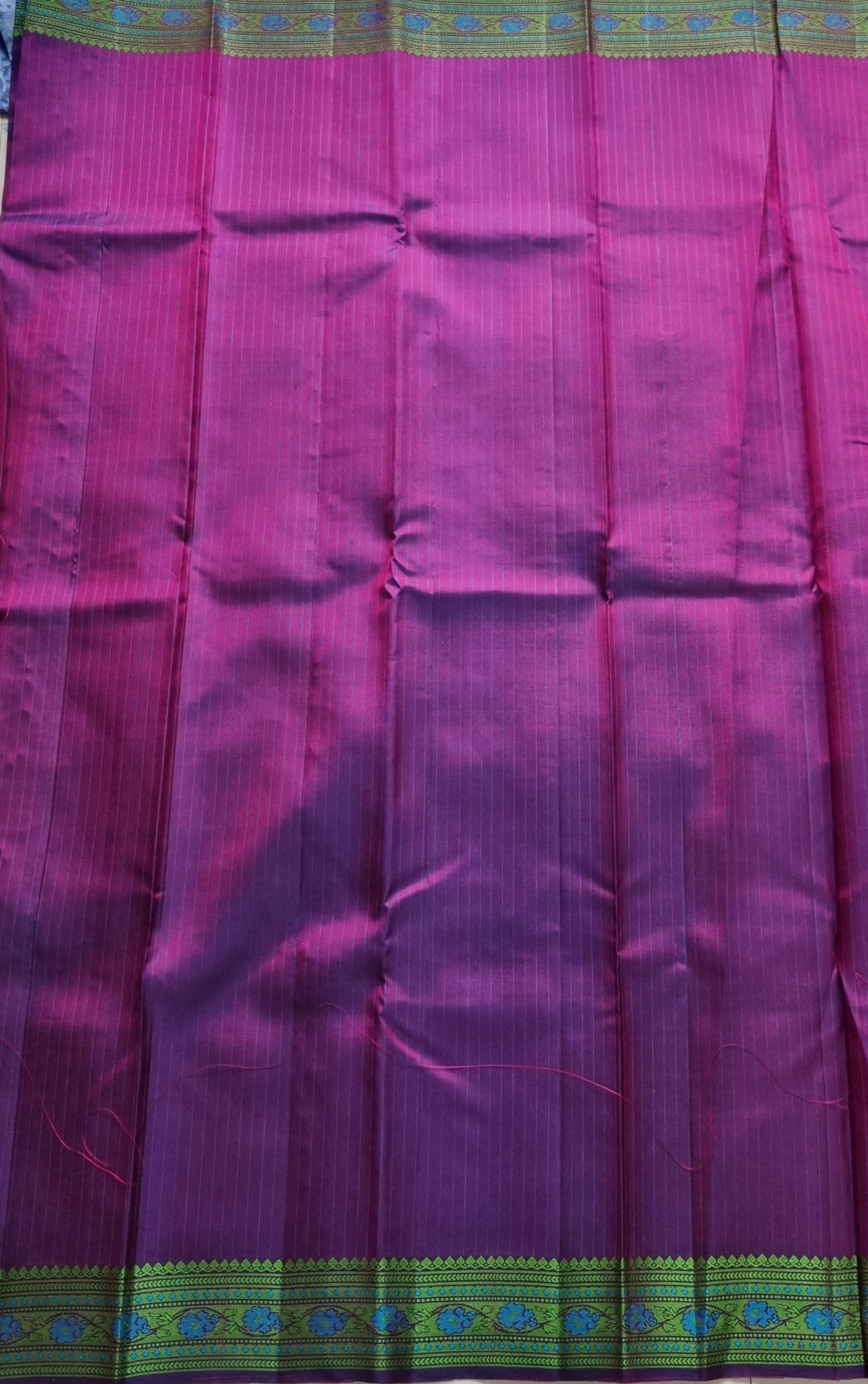 Kanjivaram Silk shot red threadwork