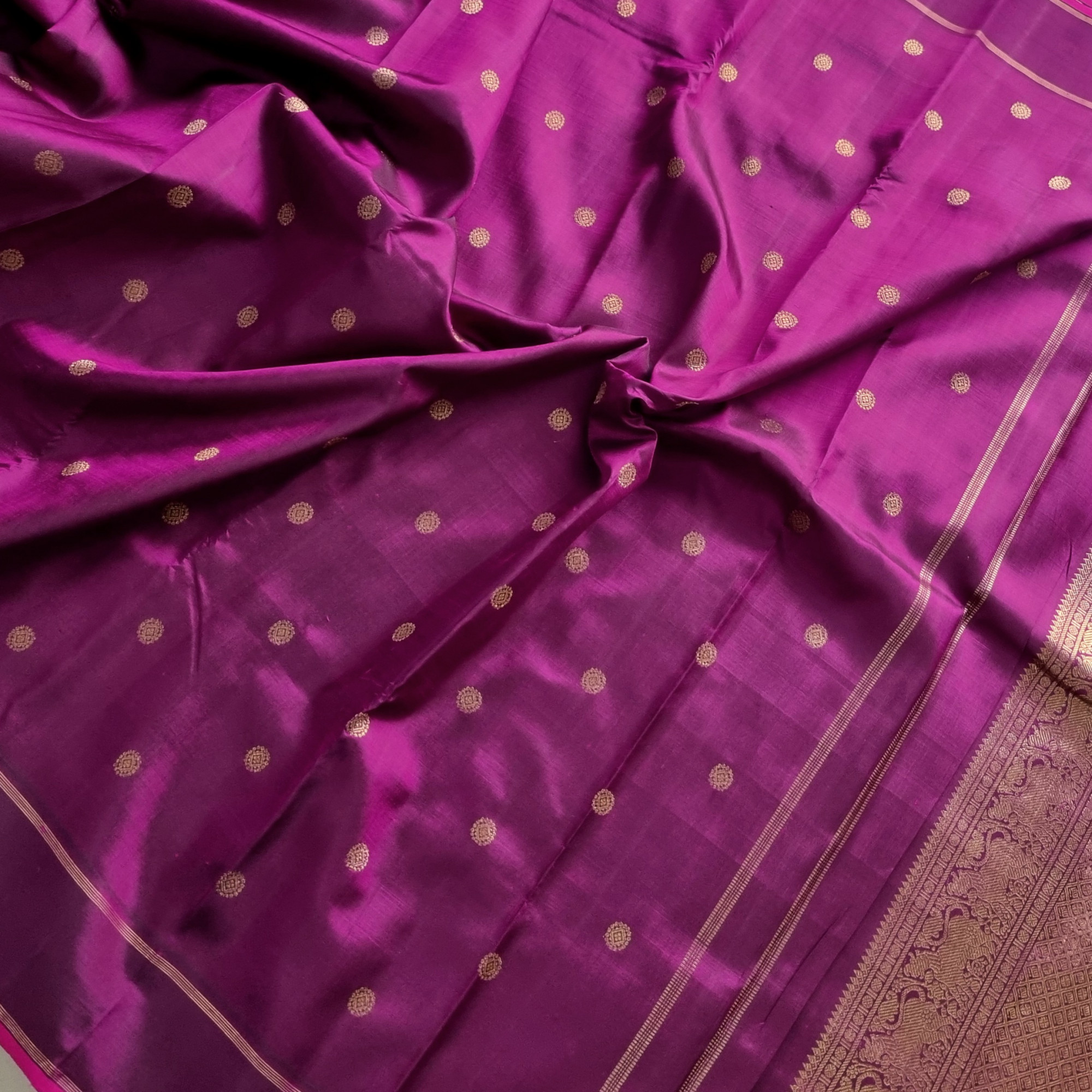 Kanjivaram Silk purple plum