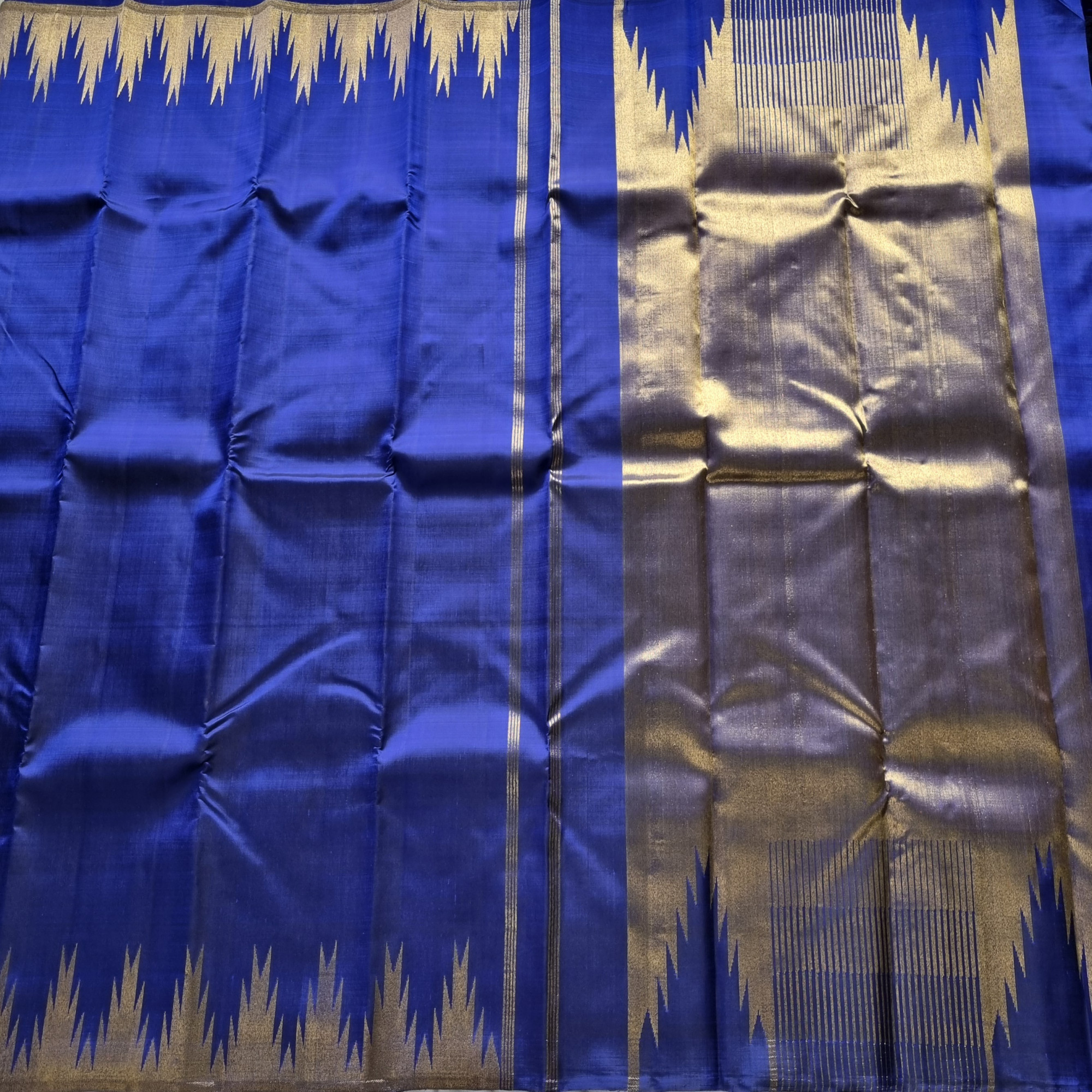 Kanjivaram silk royal blue 8 kol