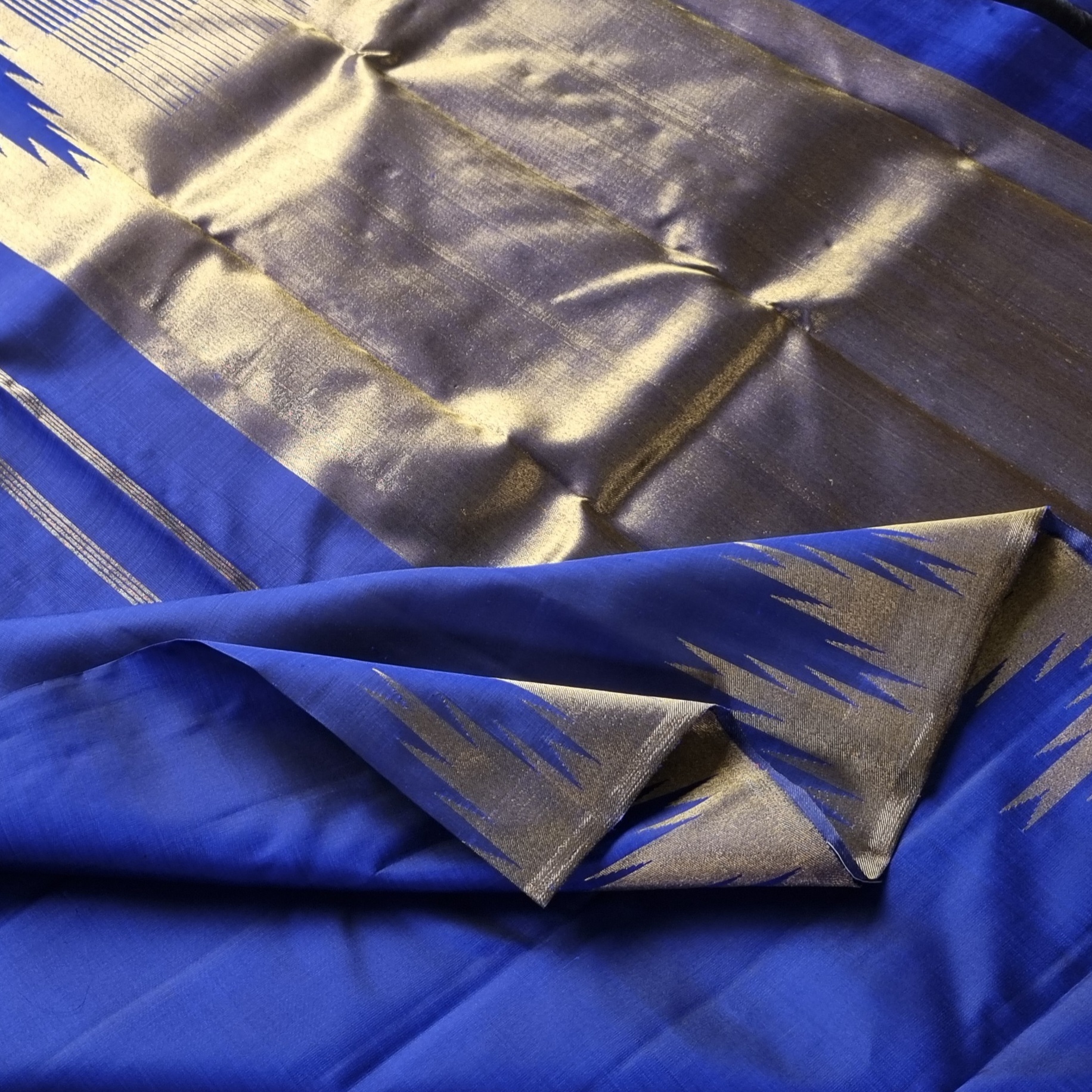 Kanjivaram silk royal blue 8 kol