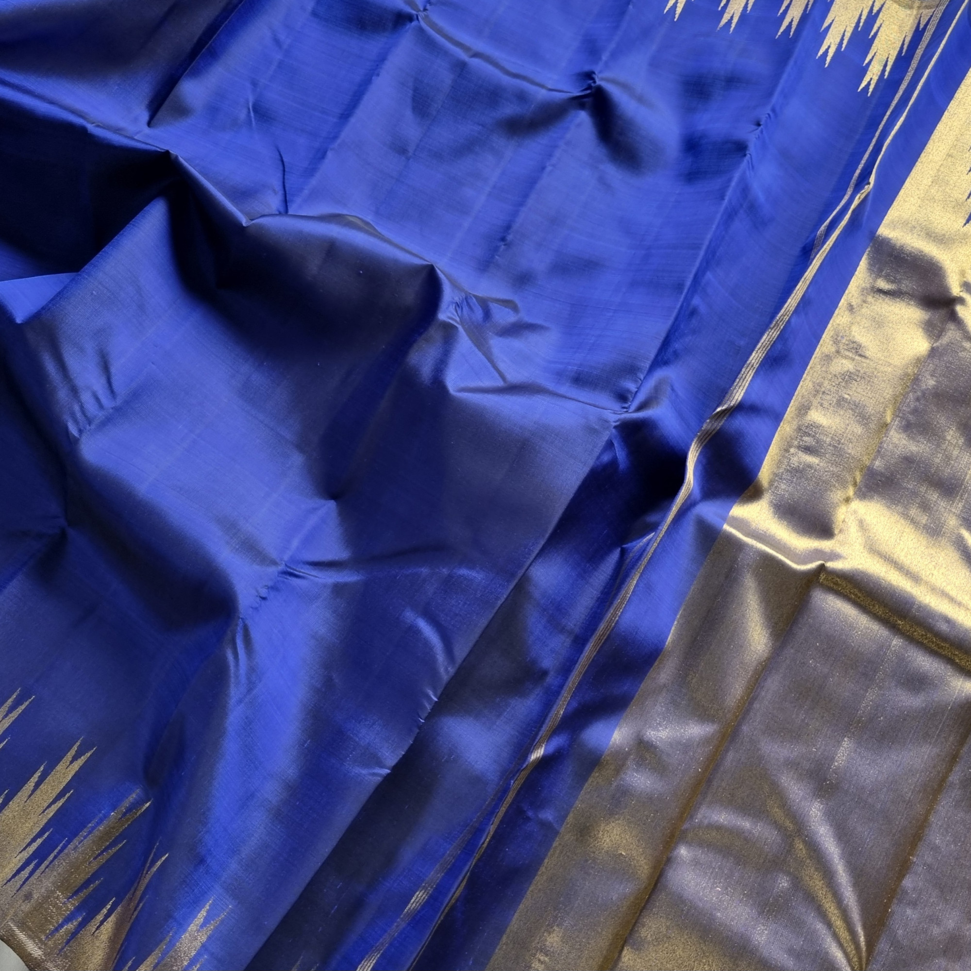 Kanjivaram silk royal blue 8 kol