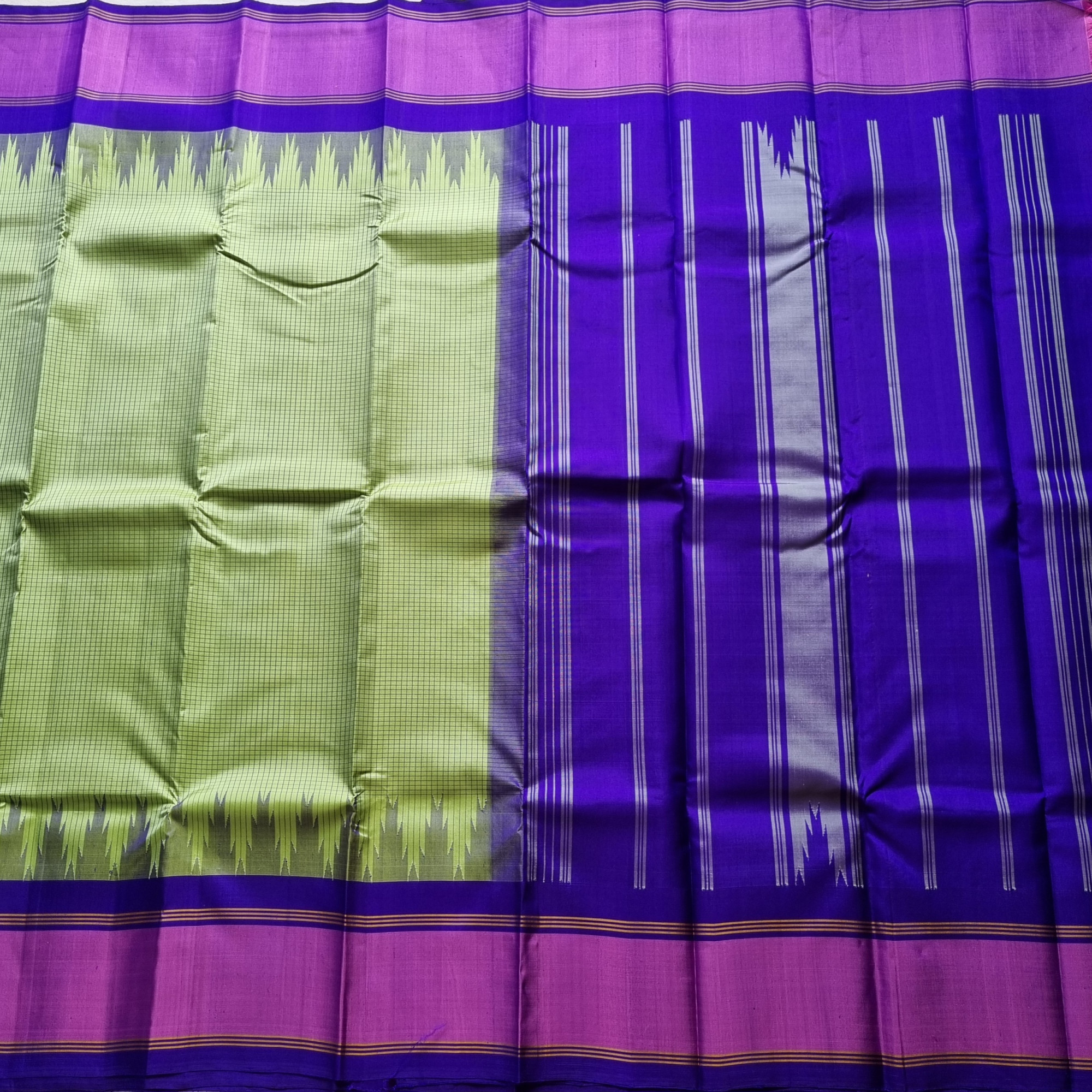 Kanjivaram Silk Korvai checks