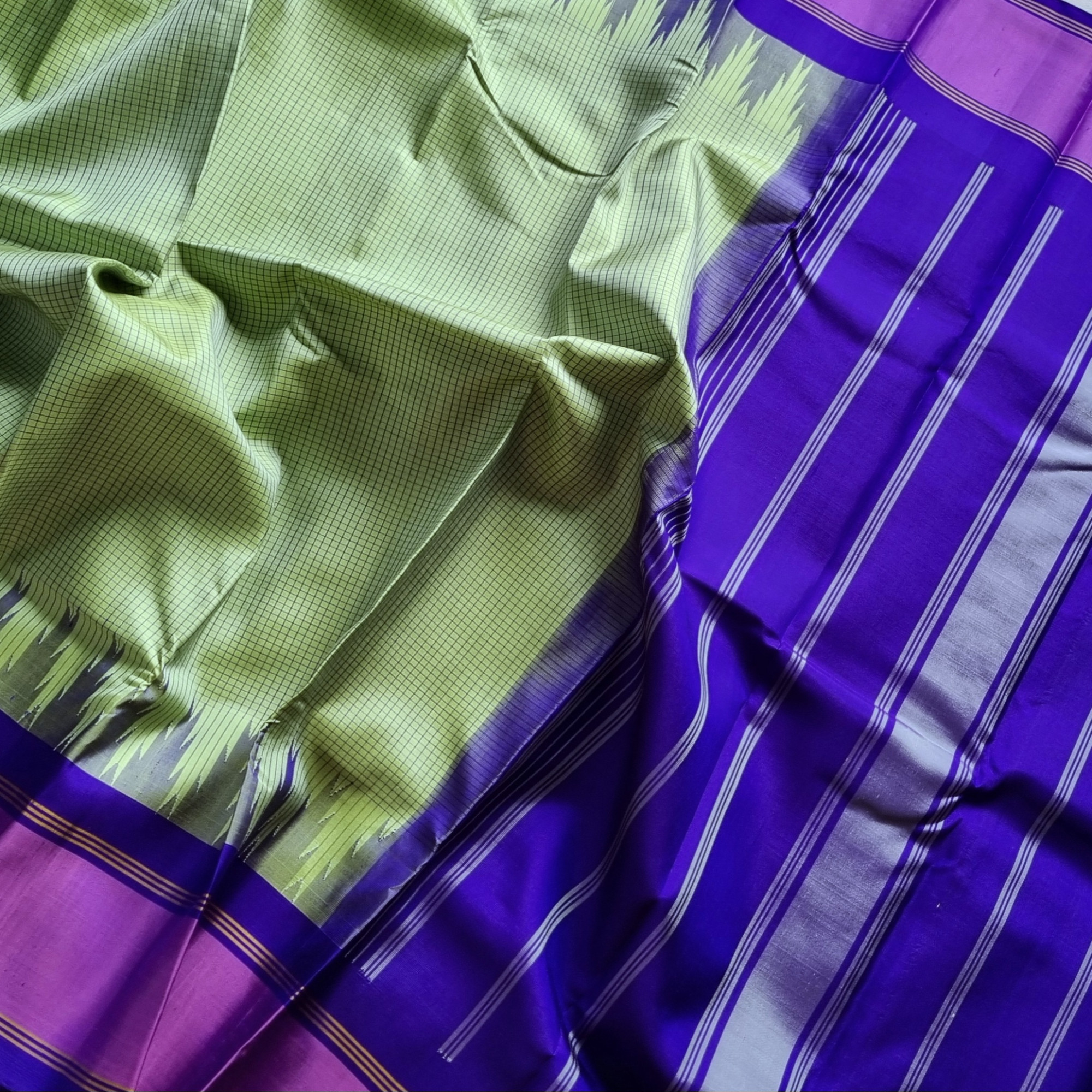 Kanjivaram Silk Korvai checks