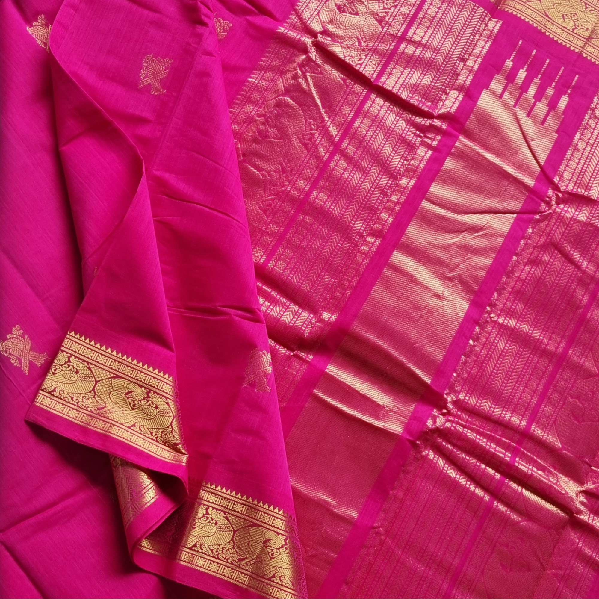 Kanchi Cotton festive pink