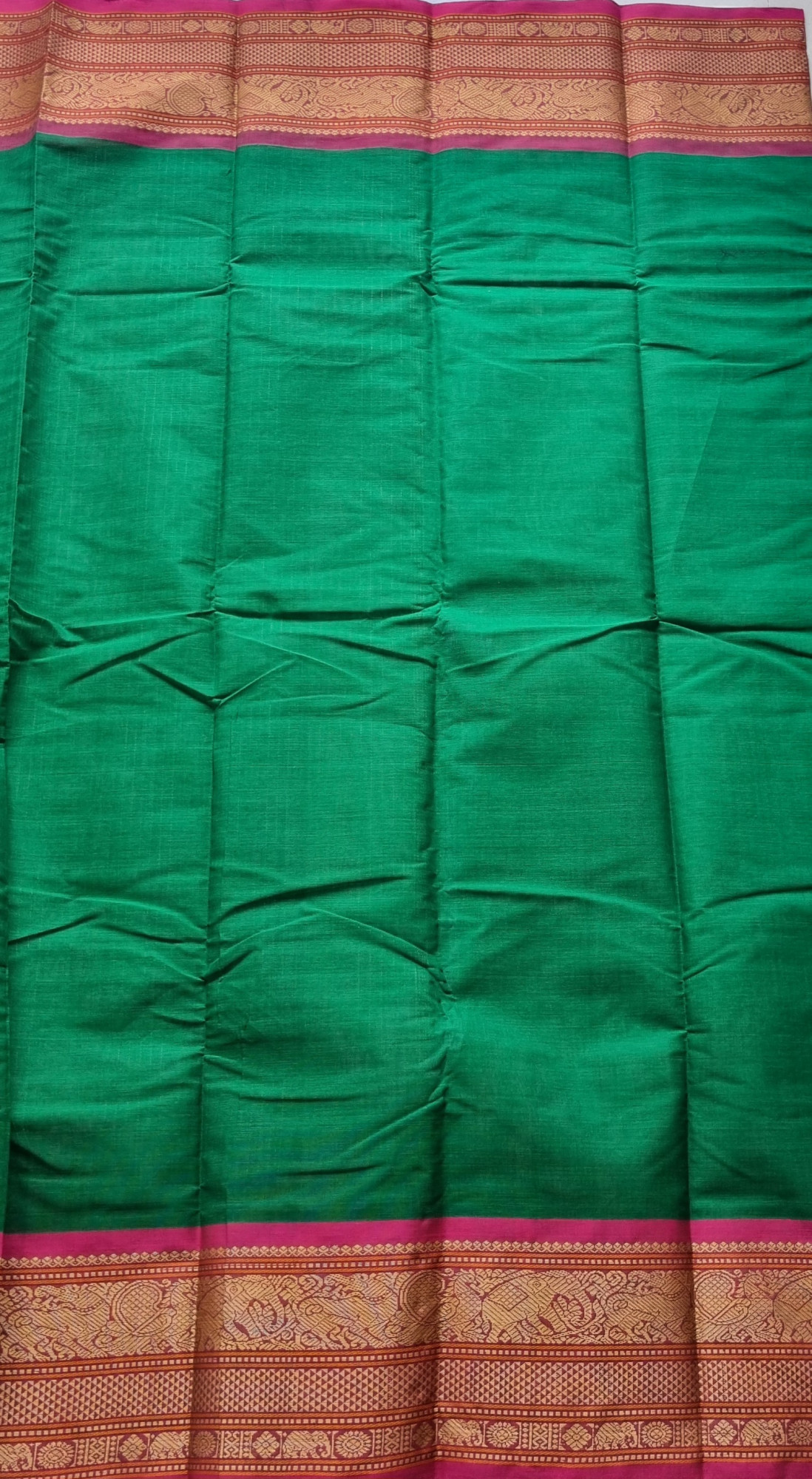 Kanchi cotton green checked
