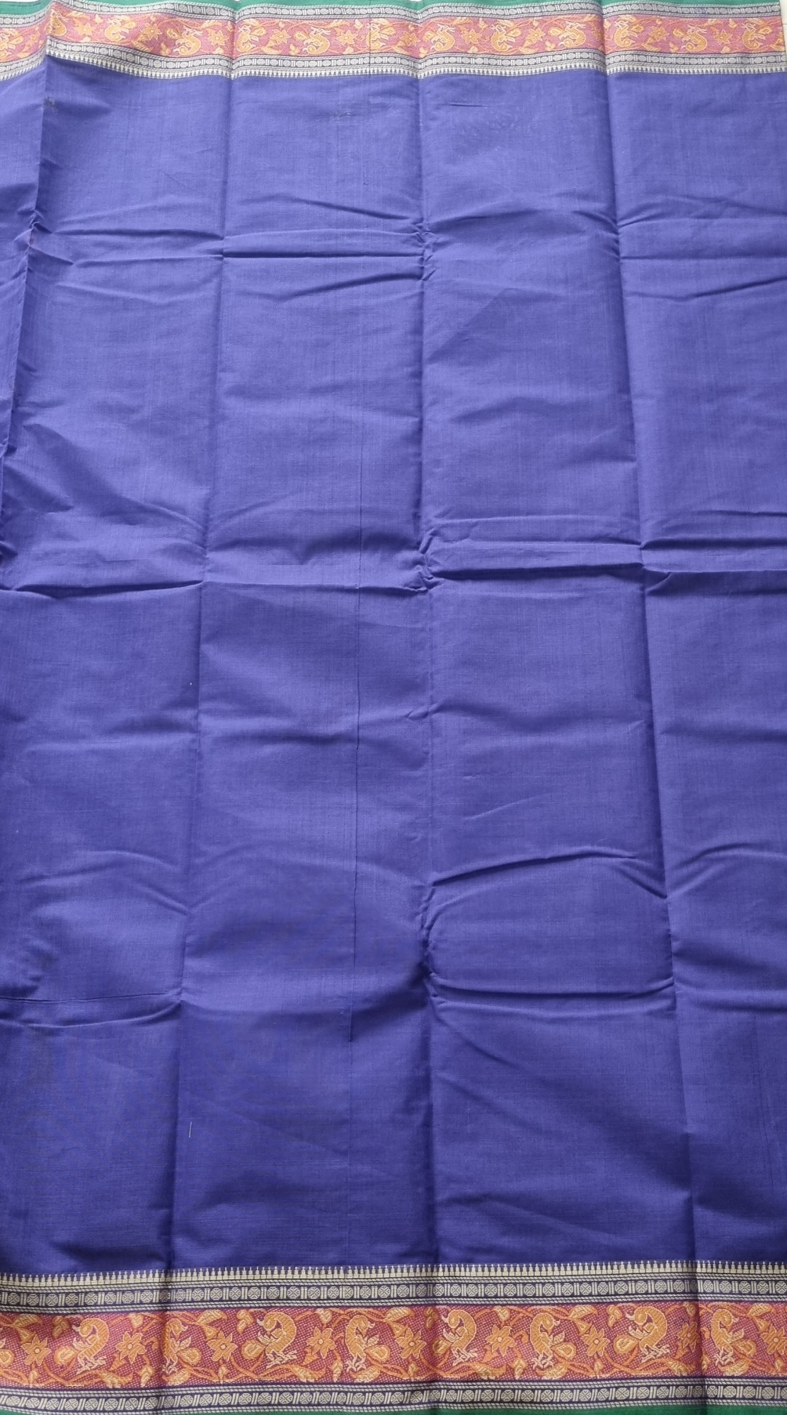 Kanchi cotton ink blue Meenakari