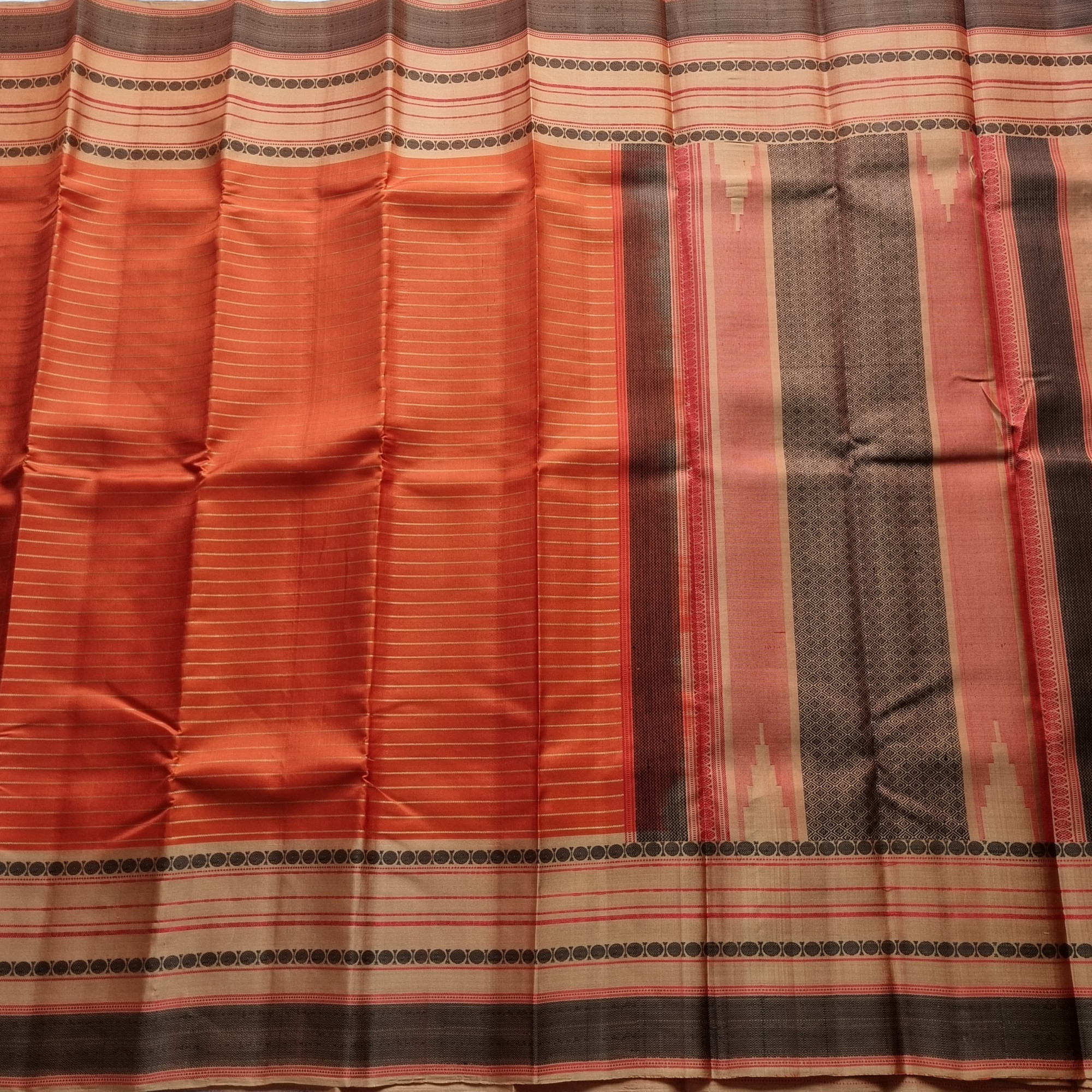 Kanjivaram Silk threadwork with vintage vibes
