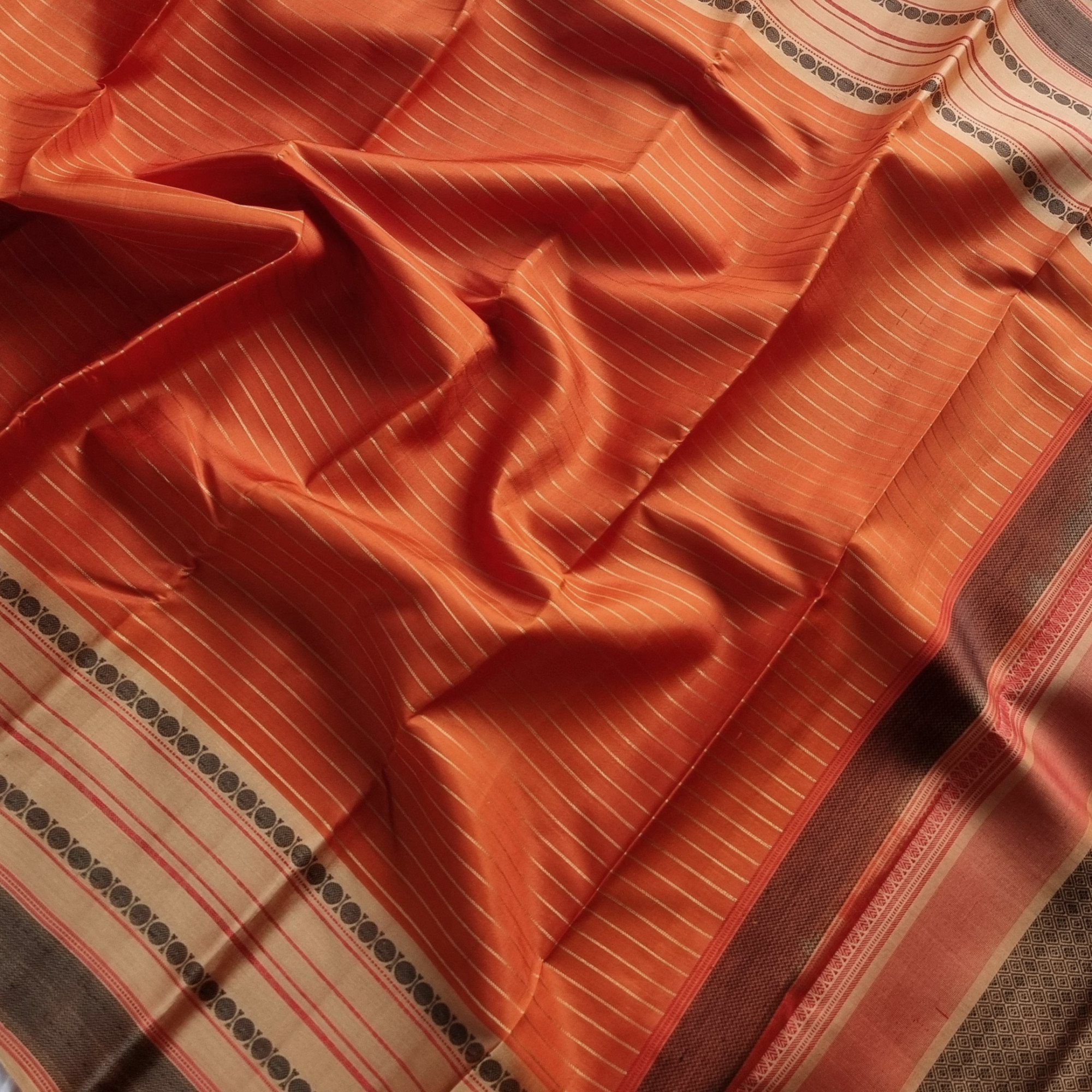 Kanjivaram Silk threadwork with vintage vibes