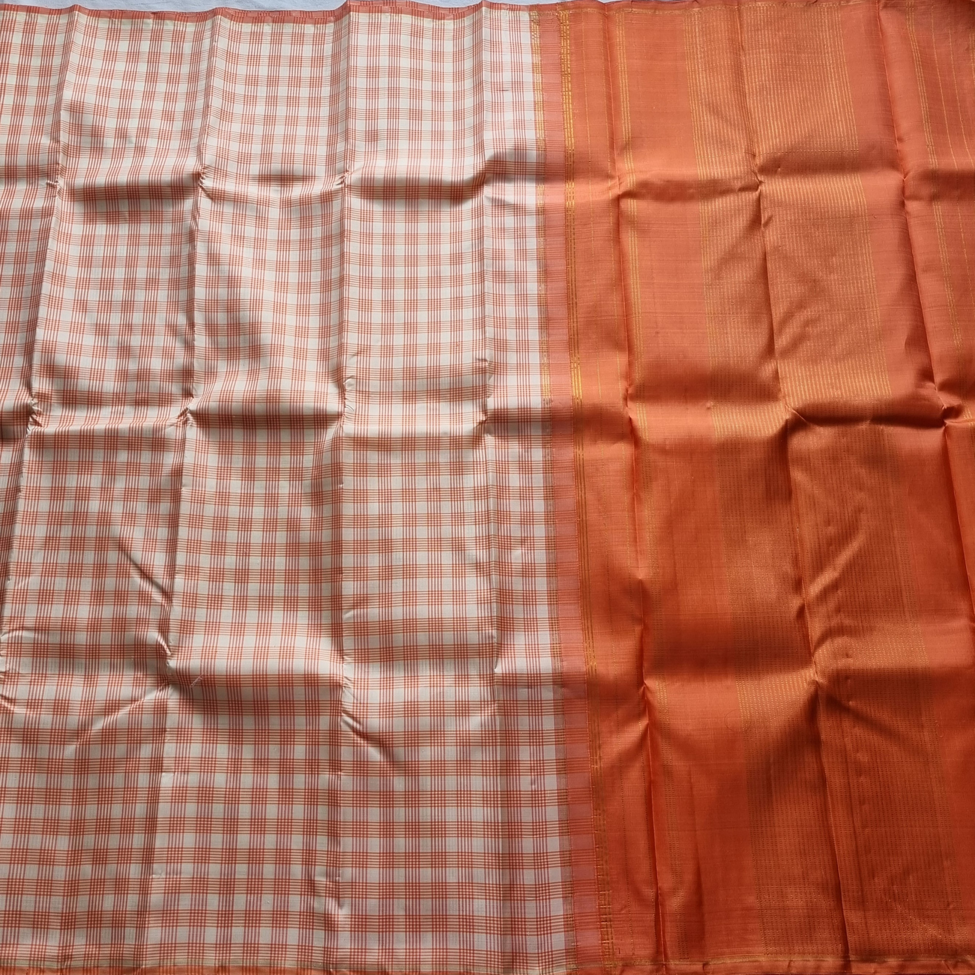 Kanjivaram Silk  tartan