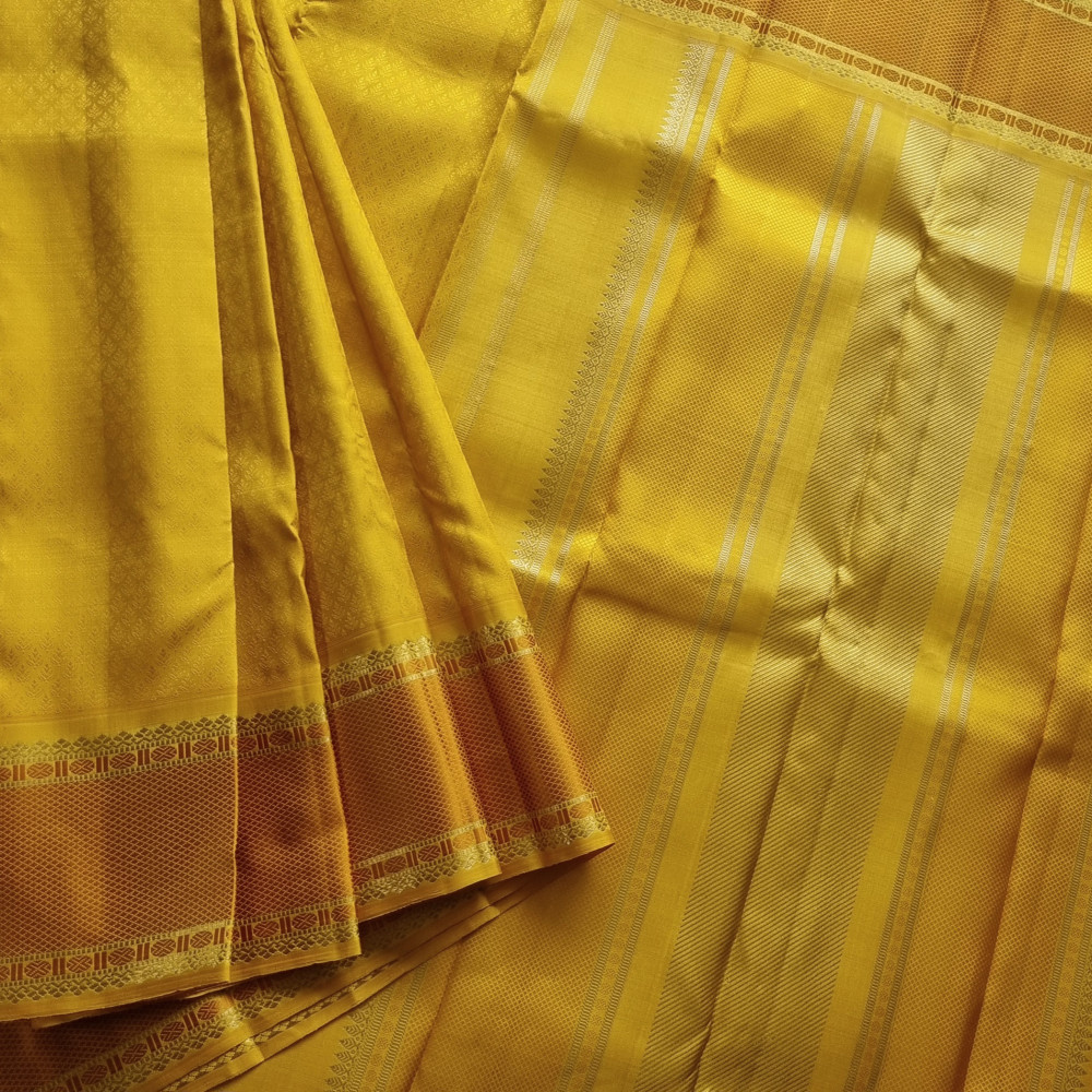 Image of Kanjivaram Silk yellow