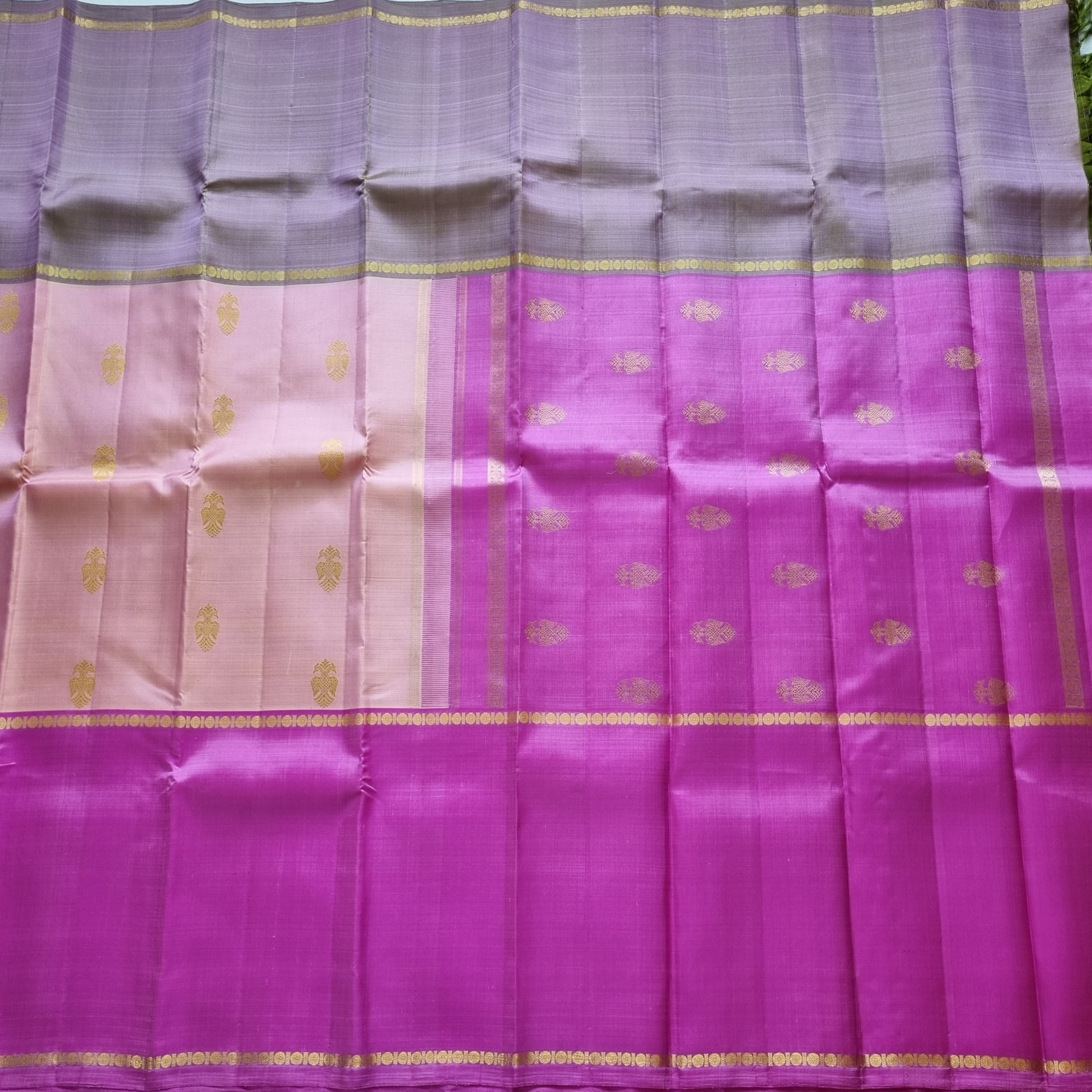 Kanjivaram Silk Mubbagam in a rare combo