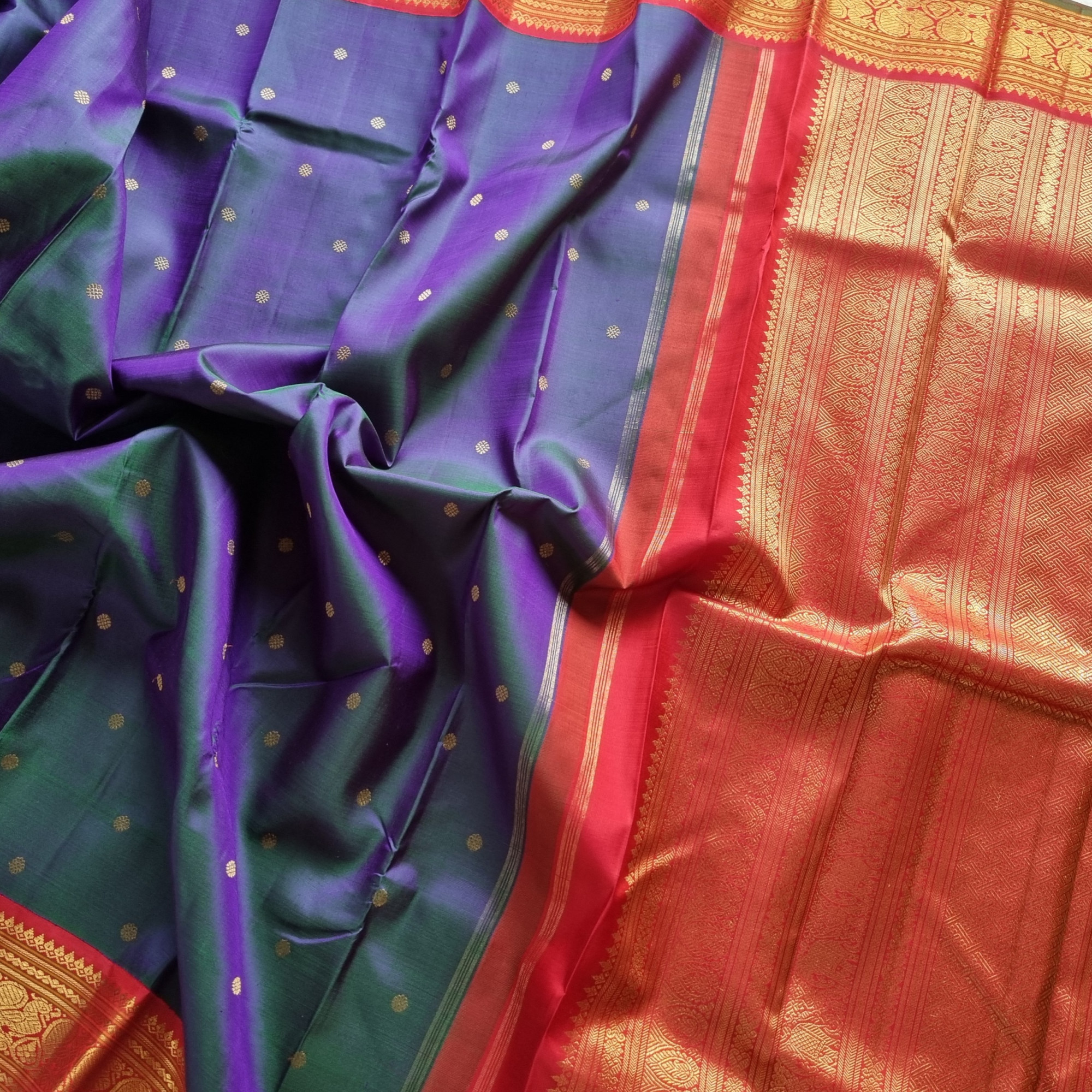 Kanjivaram Silk Mayil Kazhuththu Korvai