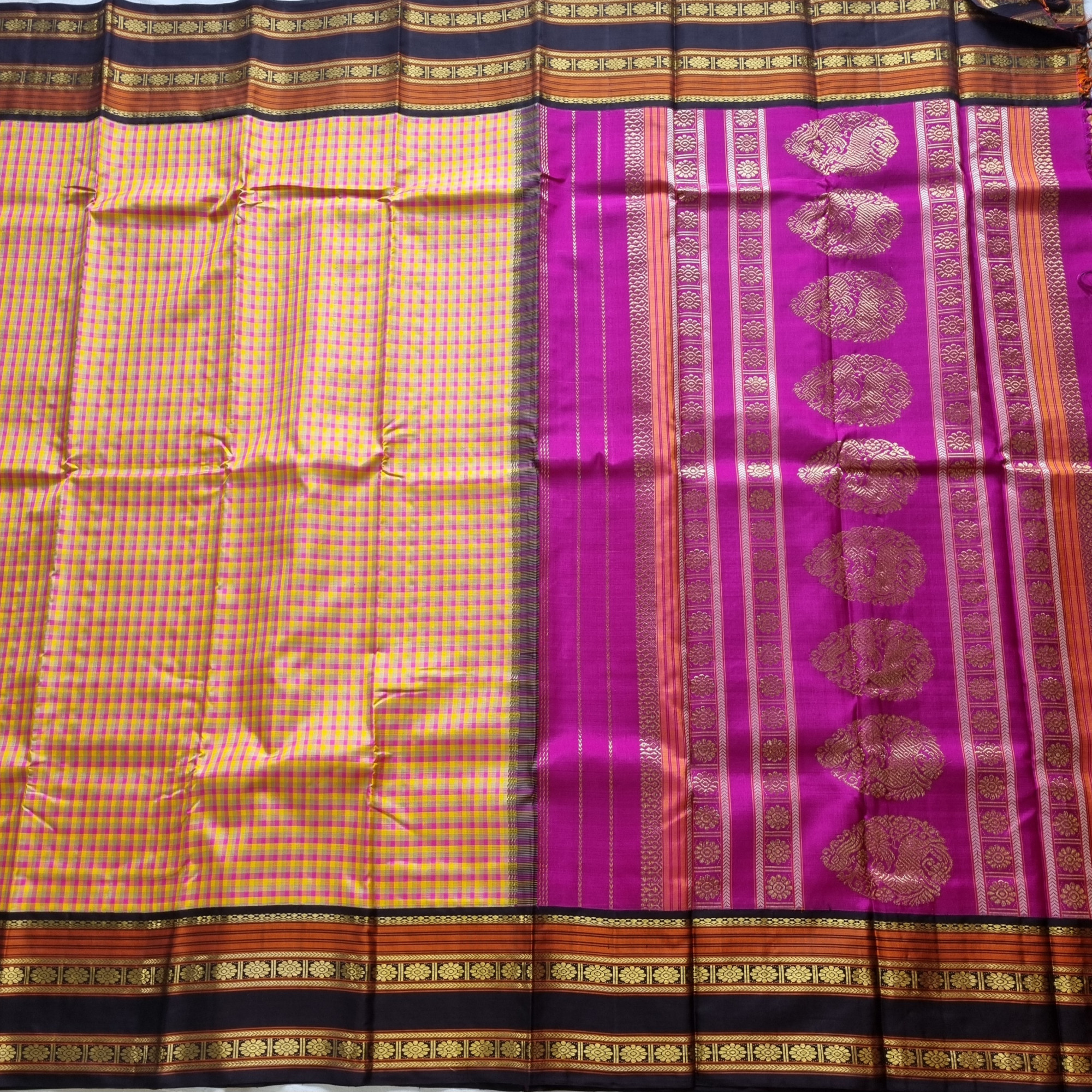 Exclusive Kattam Kanjivaram Korvai Master weaver series