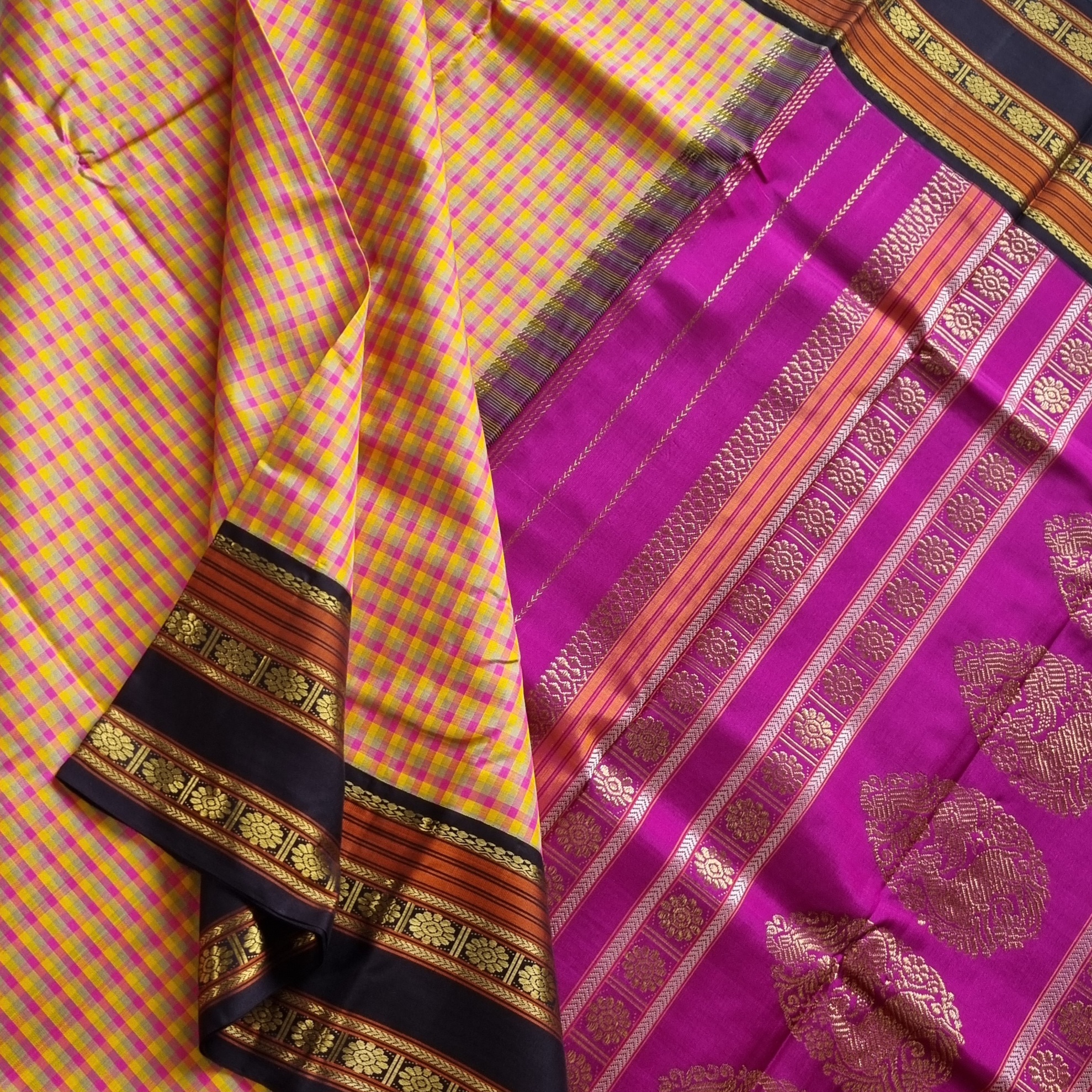 Exclusive Kattam Kanjivaram Korvai Master weaver series