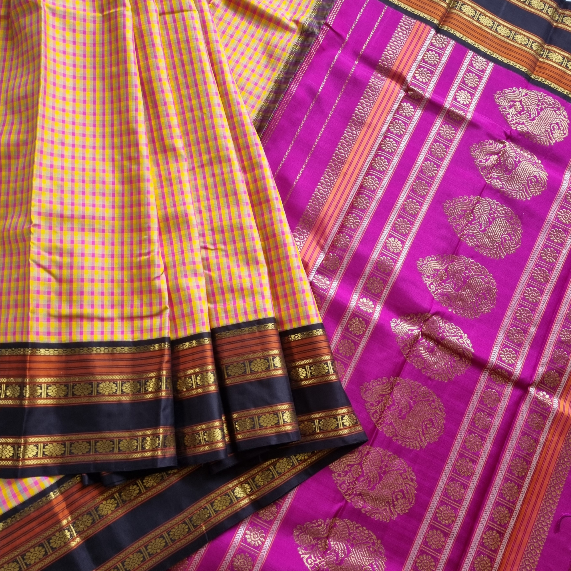 Exclusive Kattam Kanjivaram Korvai Master weaver series