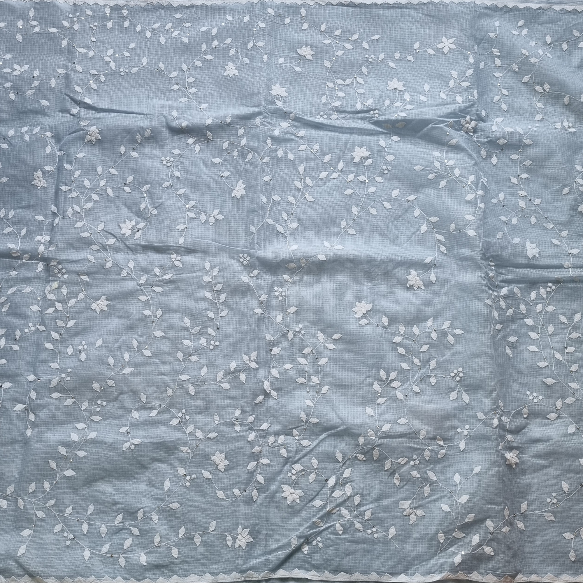 Ambar- multicolor Phool patti ka kaam X powder blue Kota