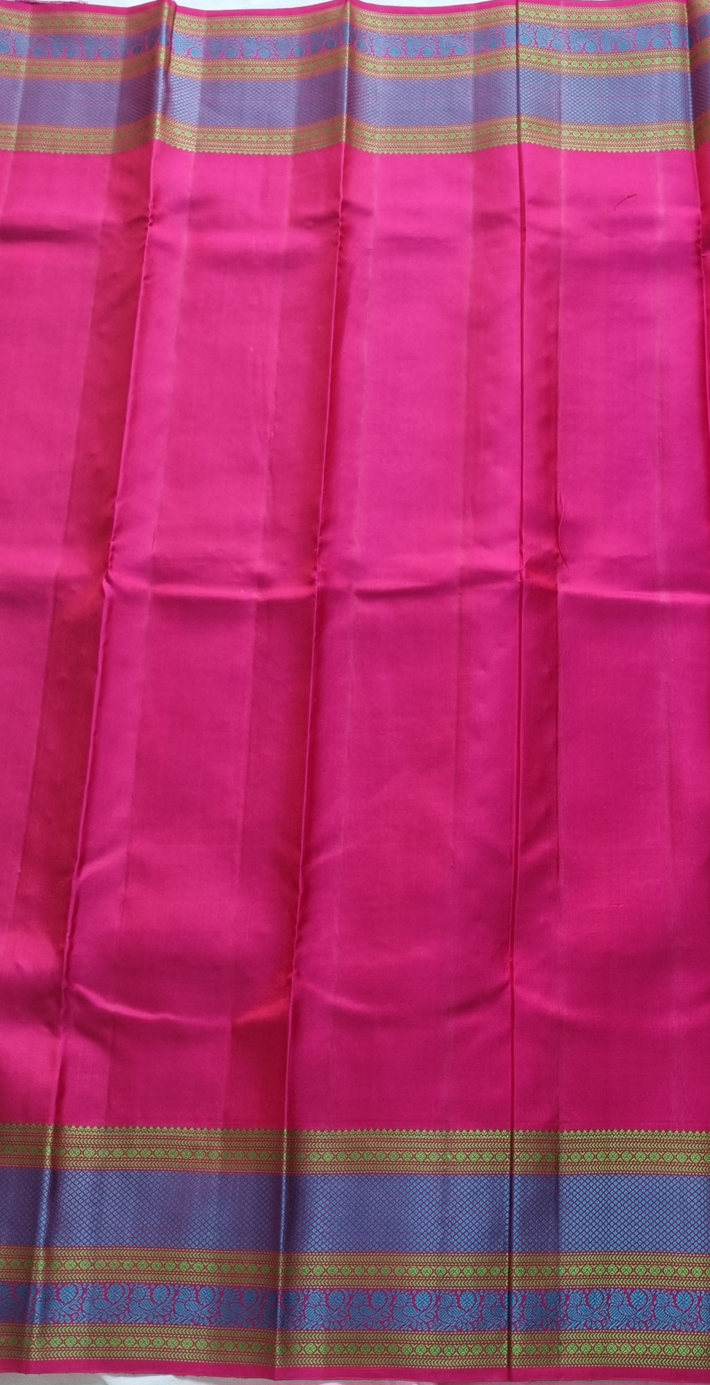 Kanjivaram Silk shot orange threadwork