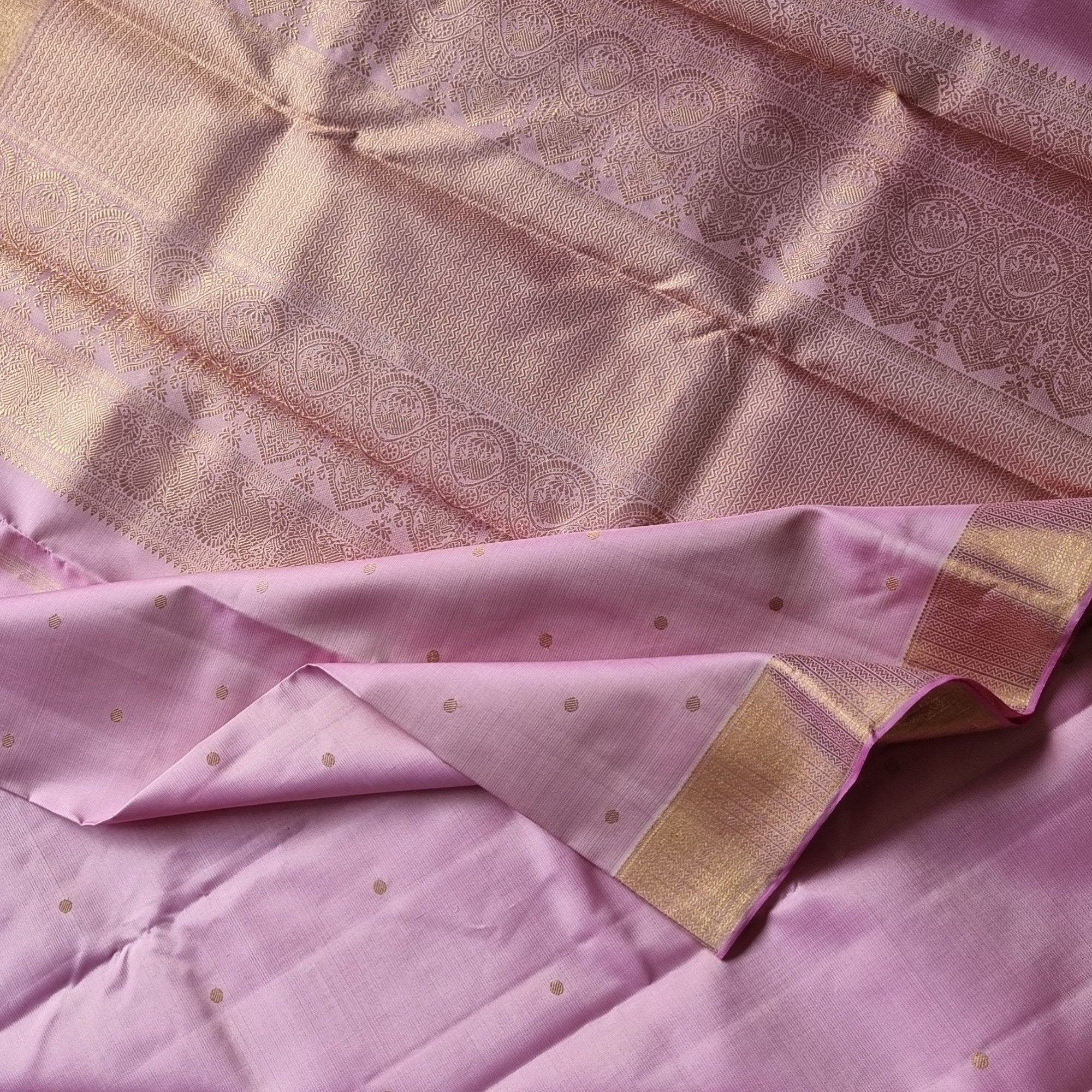 Kanjivaram Silk pink Vaira Oosi