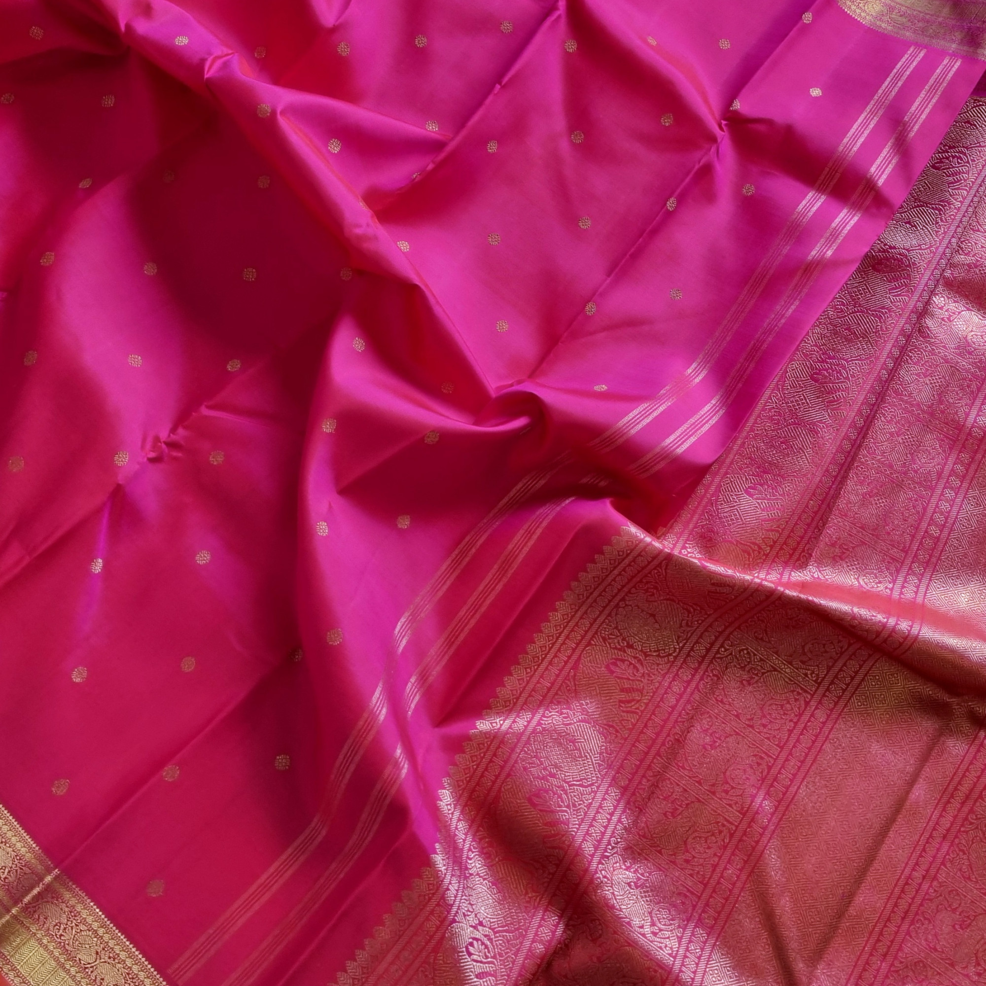 Kanjivaram Silk festive pink