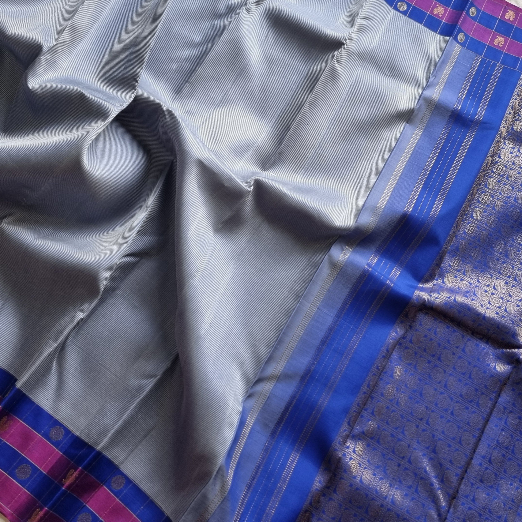Kanjivaram Silk with Kodu and Kattam