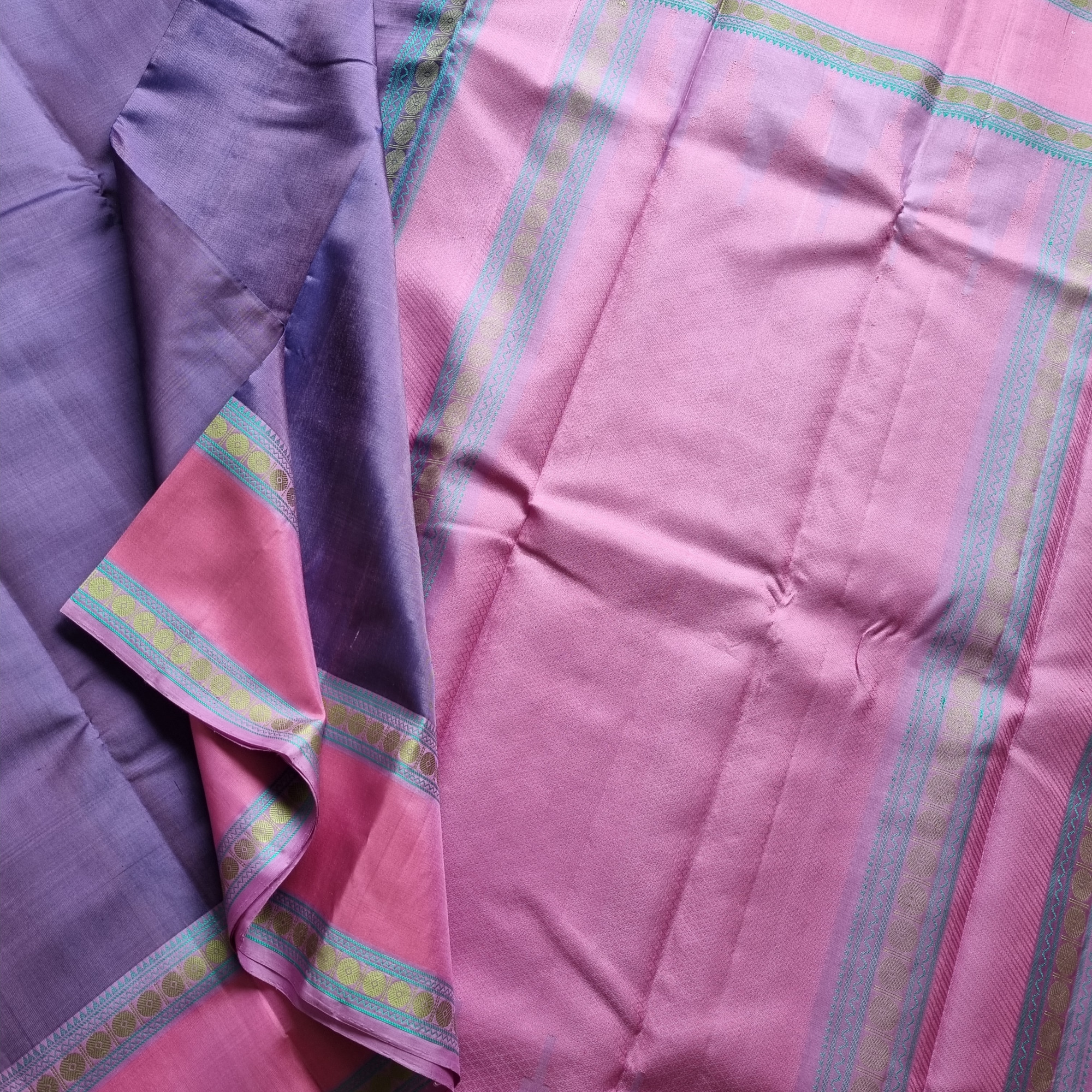 Kanjivaram Silk lavender threadwork