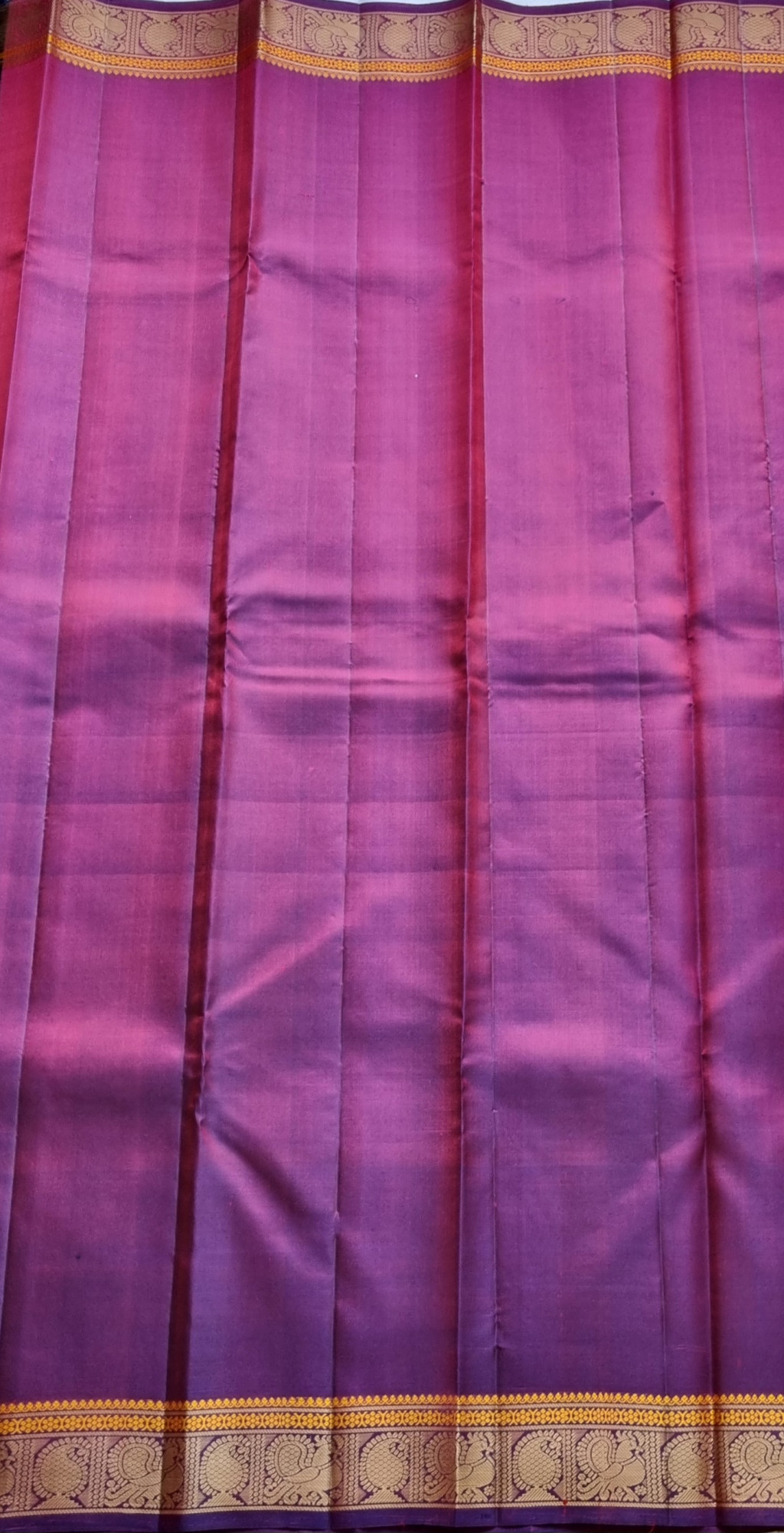 Kanjivaram Silk pretty pink threadwork