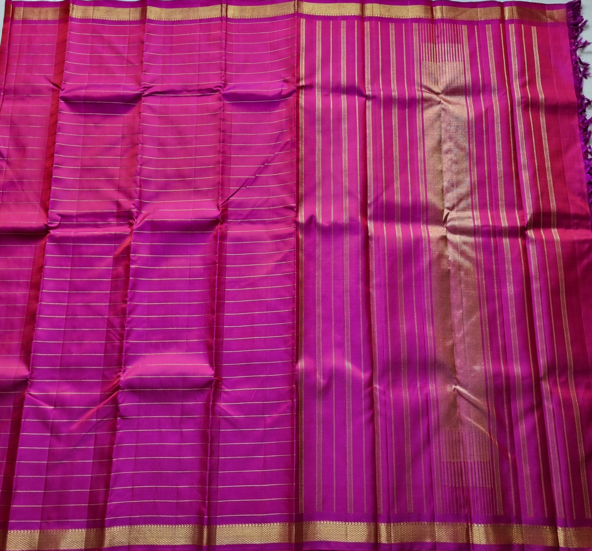 Kanjivaram Silk  pink Veldhari