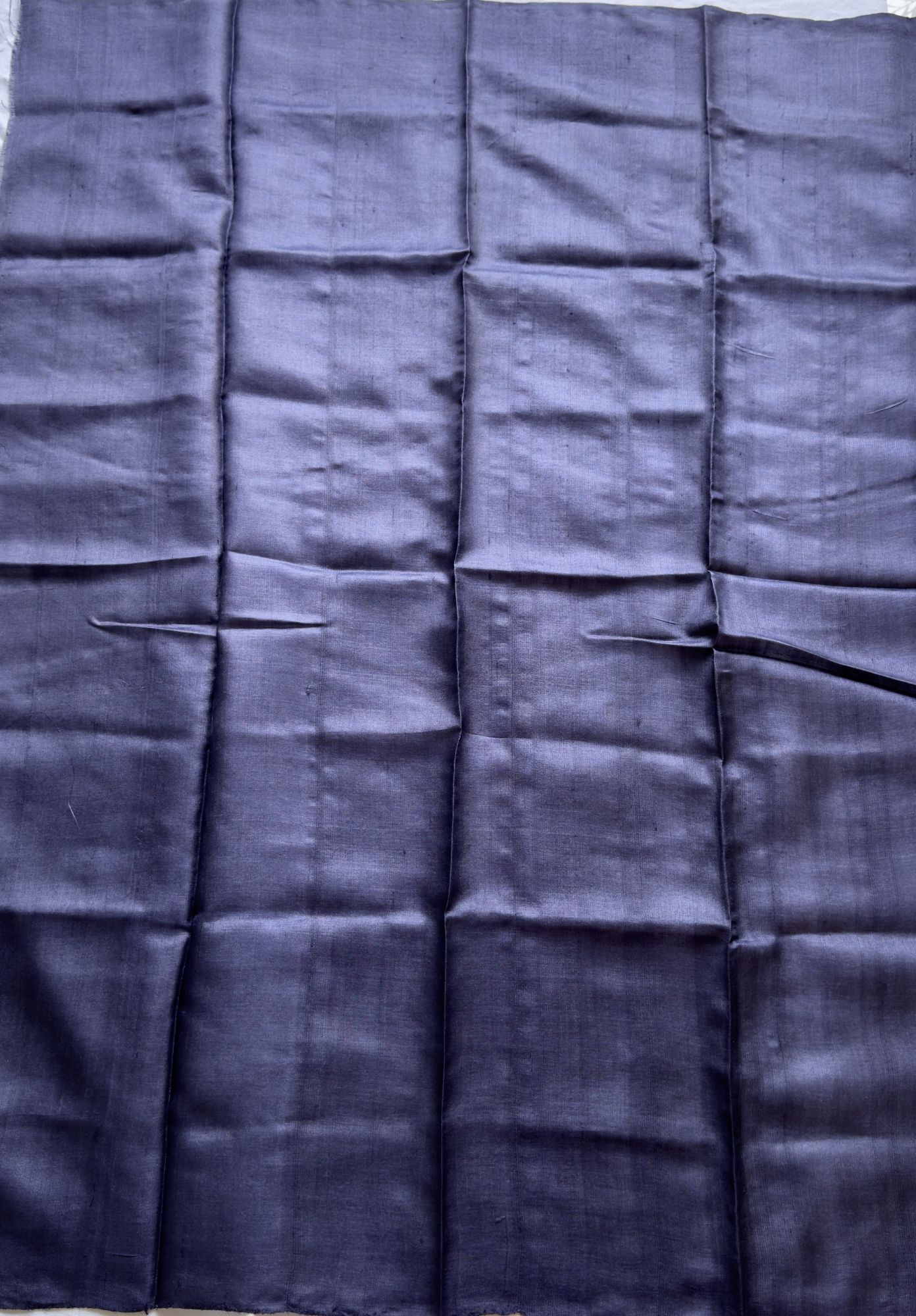 Handcrafted tussar Lehariya saree midnight blue multicolor