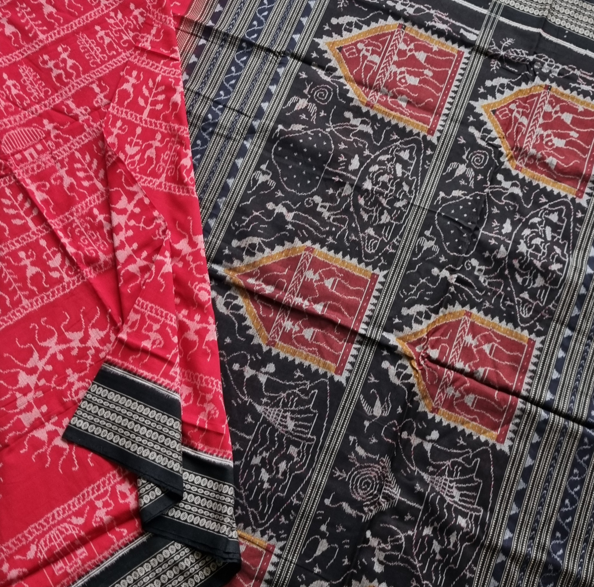 Cotton Ikat Red Saura Sambalpuri