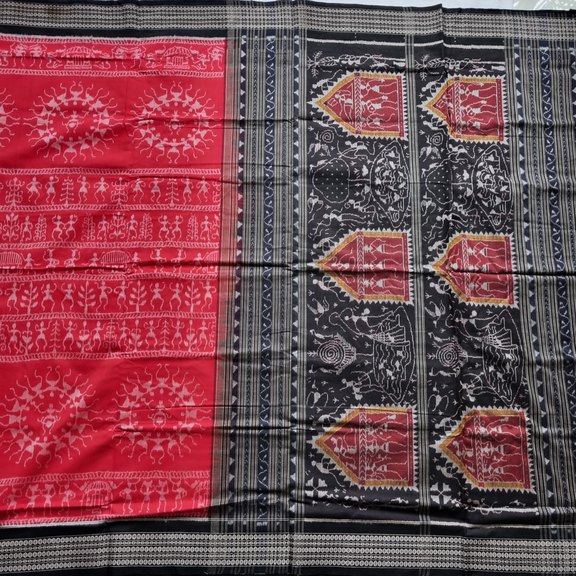 Cotton Ikat Red Saura Sambalpuri