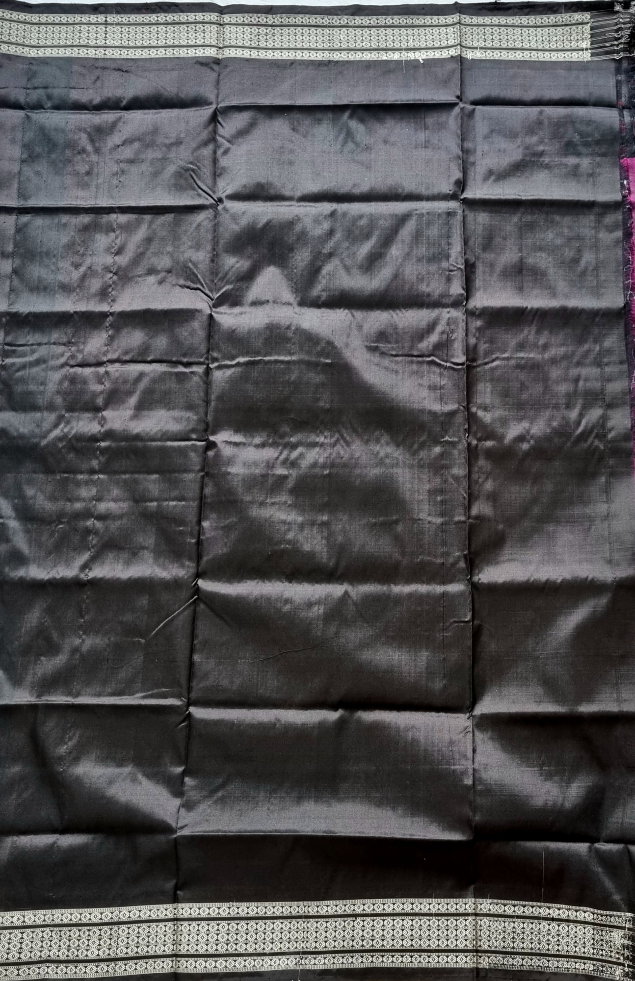 Silk Ikat Sambalpuri Rani pink with Pasapalli borders