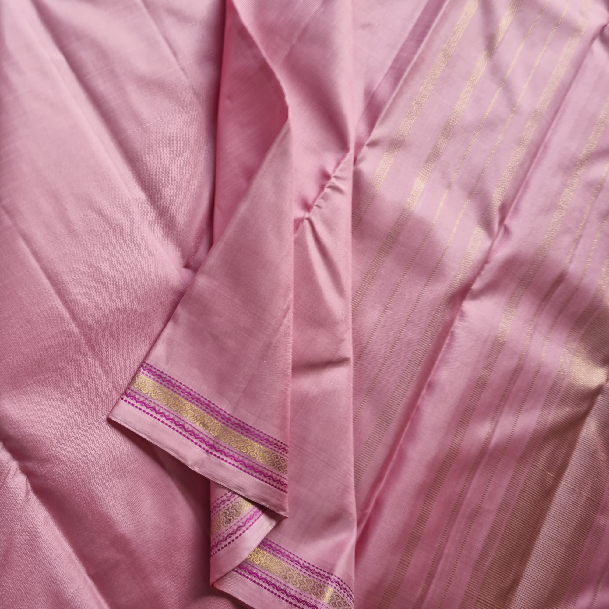 Kanjivaram Silk pastel pink