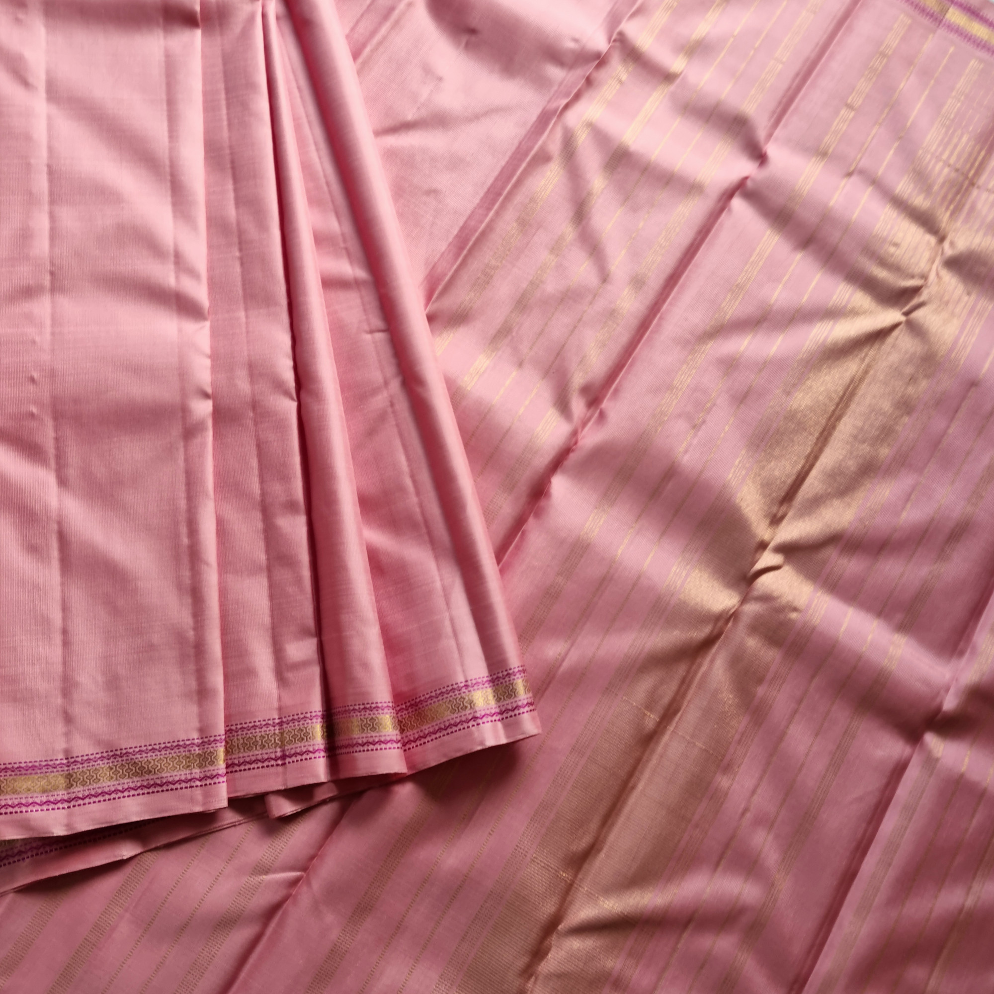 Kanjivaram Silk pastel pink