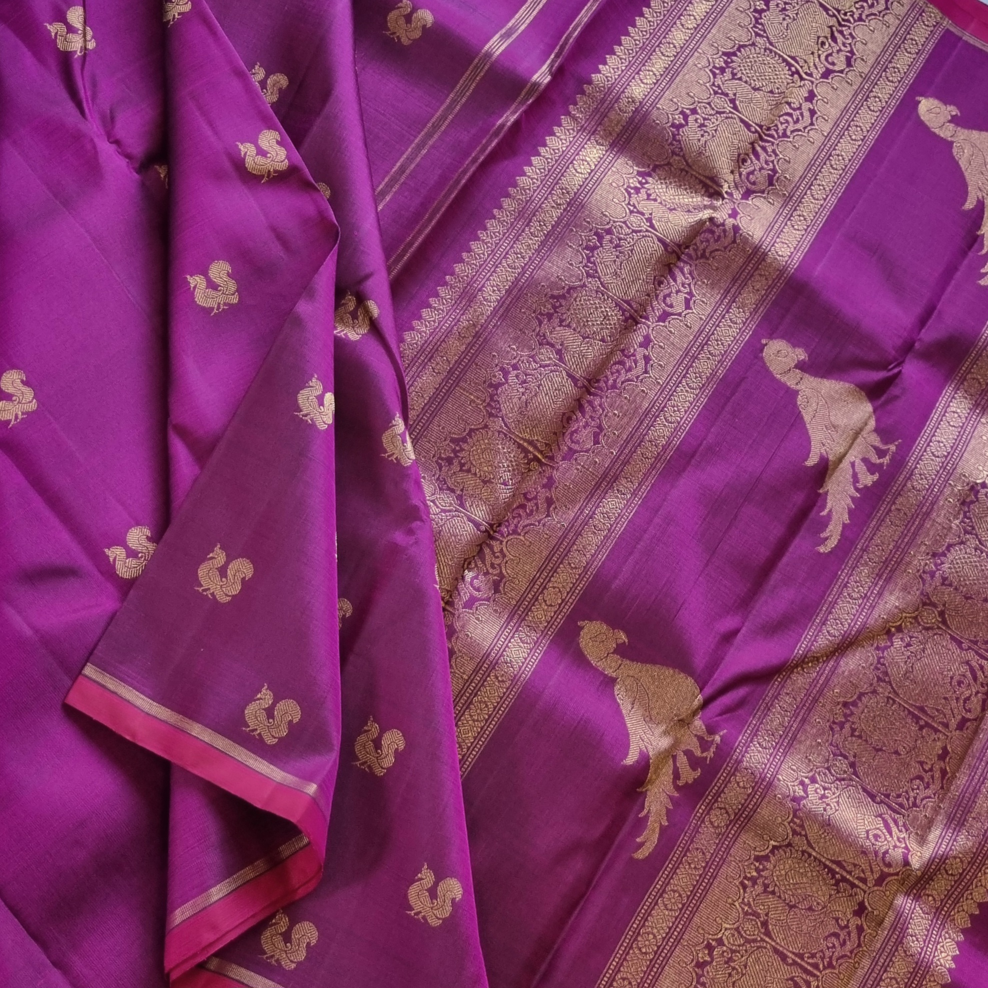 Kanjivaram Silk Kalashetra kili