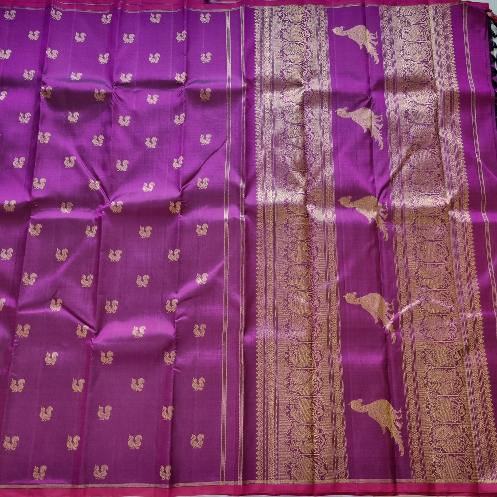 Kanjivaram Silk Kalashetra kili