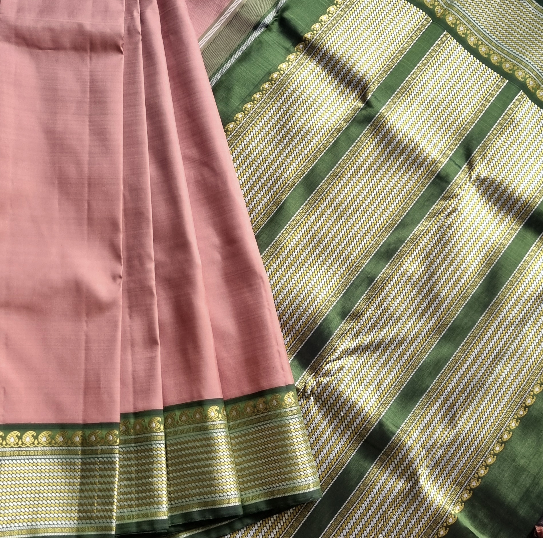 Sakuntala - Vintage Revival Geva Korvai Adai threadwork Kanjivaram