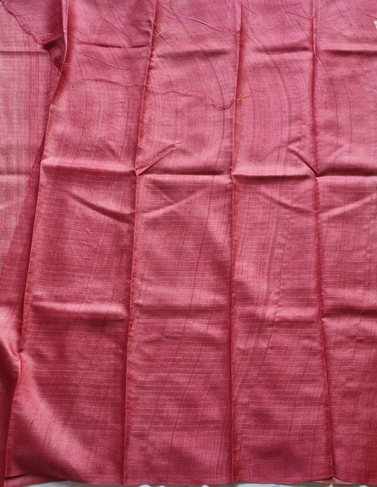 Floral themed Checked Tussar